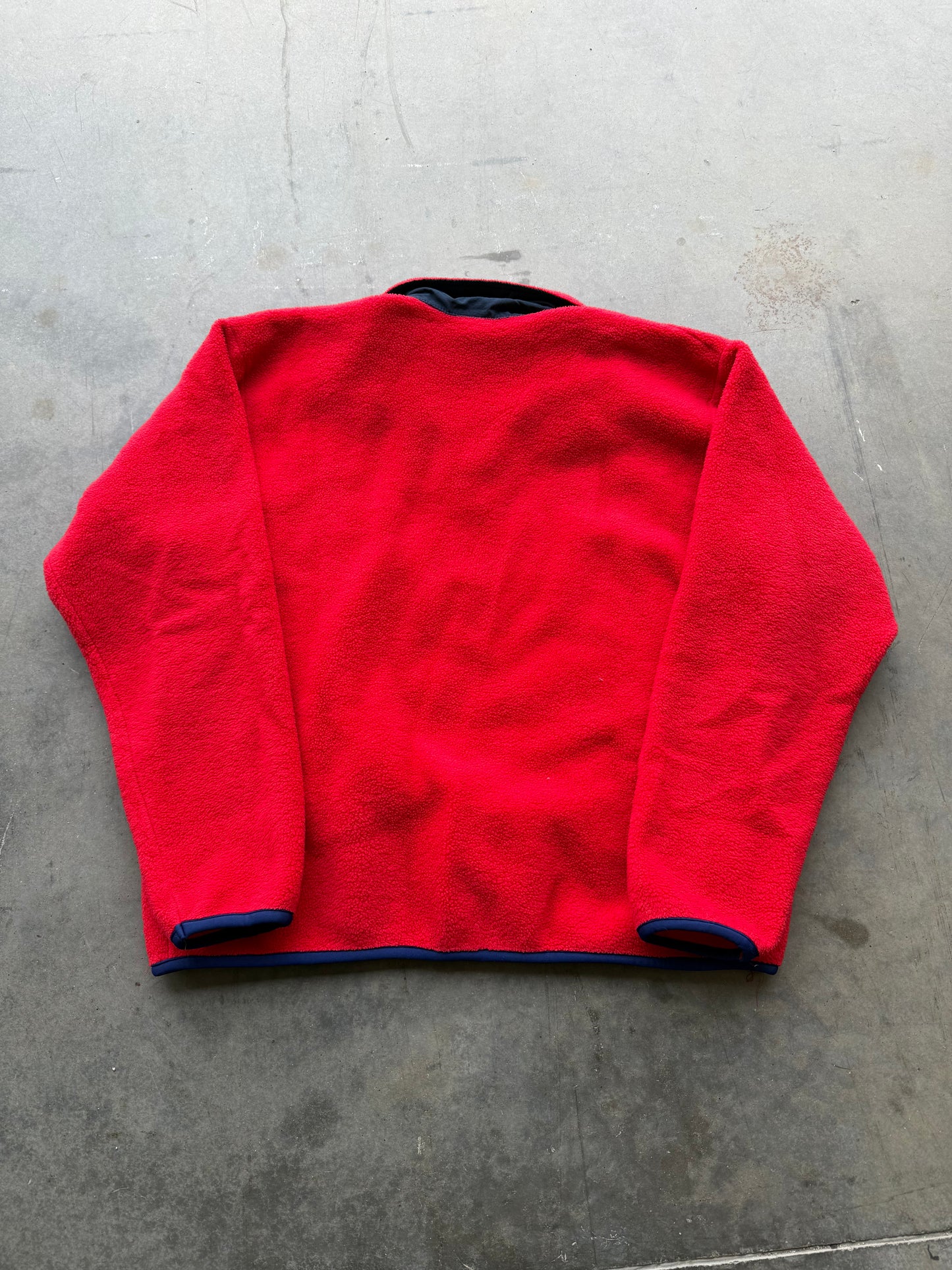 Vintage 1990s The North Face Red Made In USA Fleece ( Large )