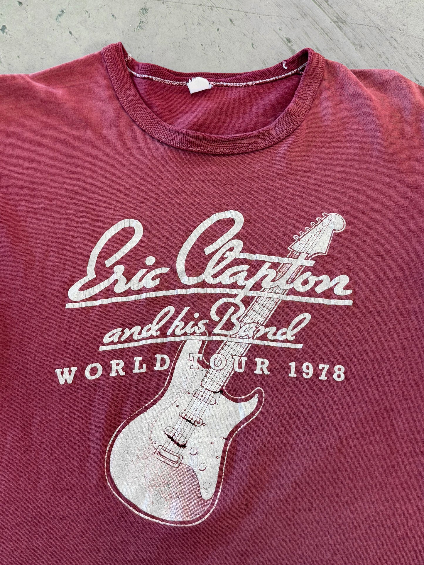 Vintage 1978 Eric Clapton & His Band Tour Tee ( Medium )