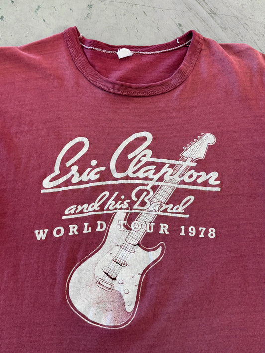 Vintage 1978 Eric Clapton & His Band Tour Tee ( Medium )