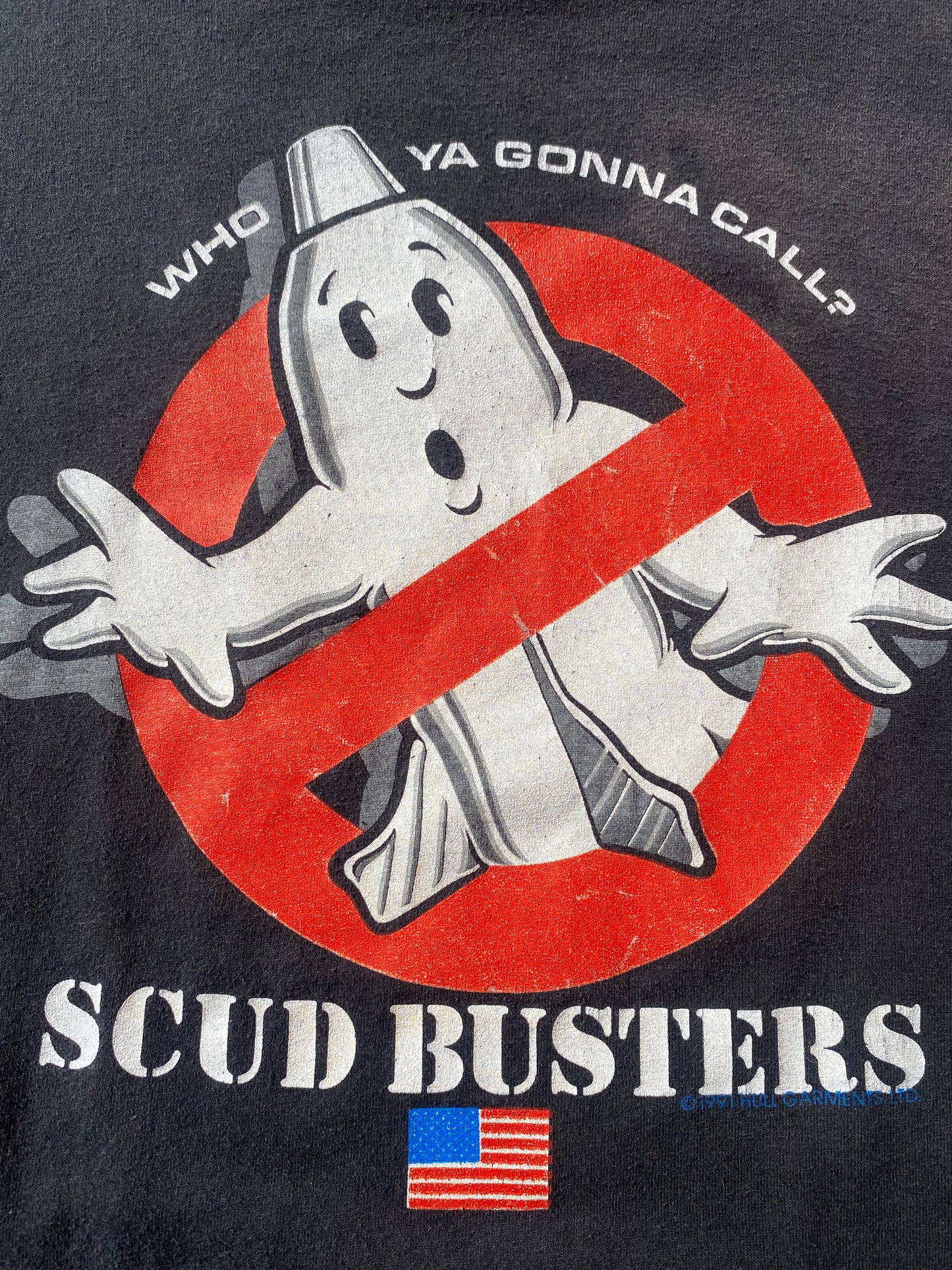 Vintage 1991 Scud Busters “Who You Gonna Call ?” Tee ( Large )