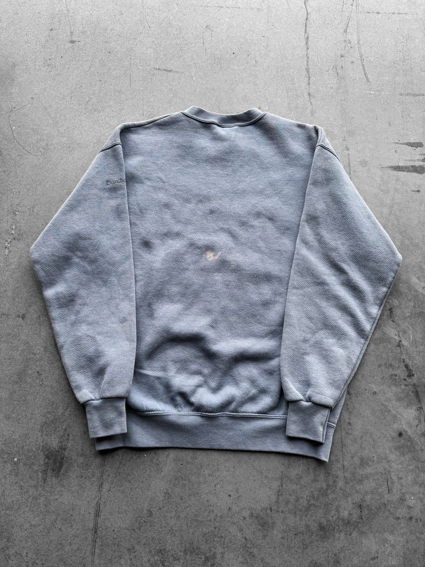 Vintage 1990s Lee Sport Extinction Is Forever Wolf Nature Sweatshirt ( Medium )