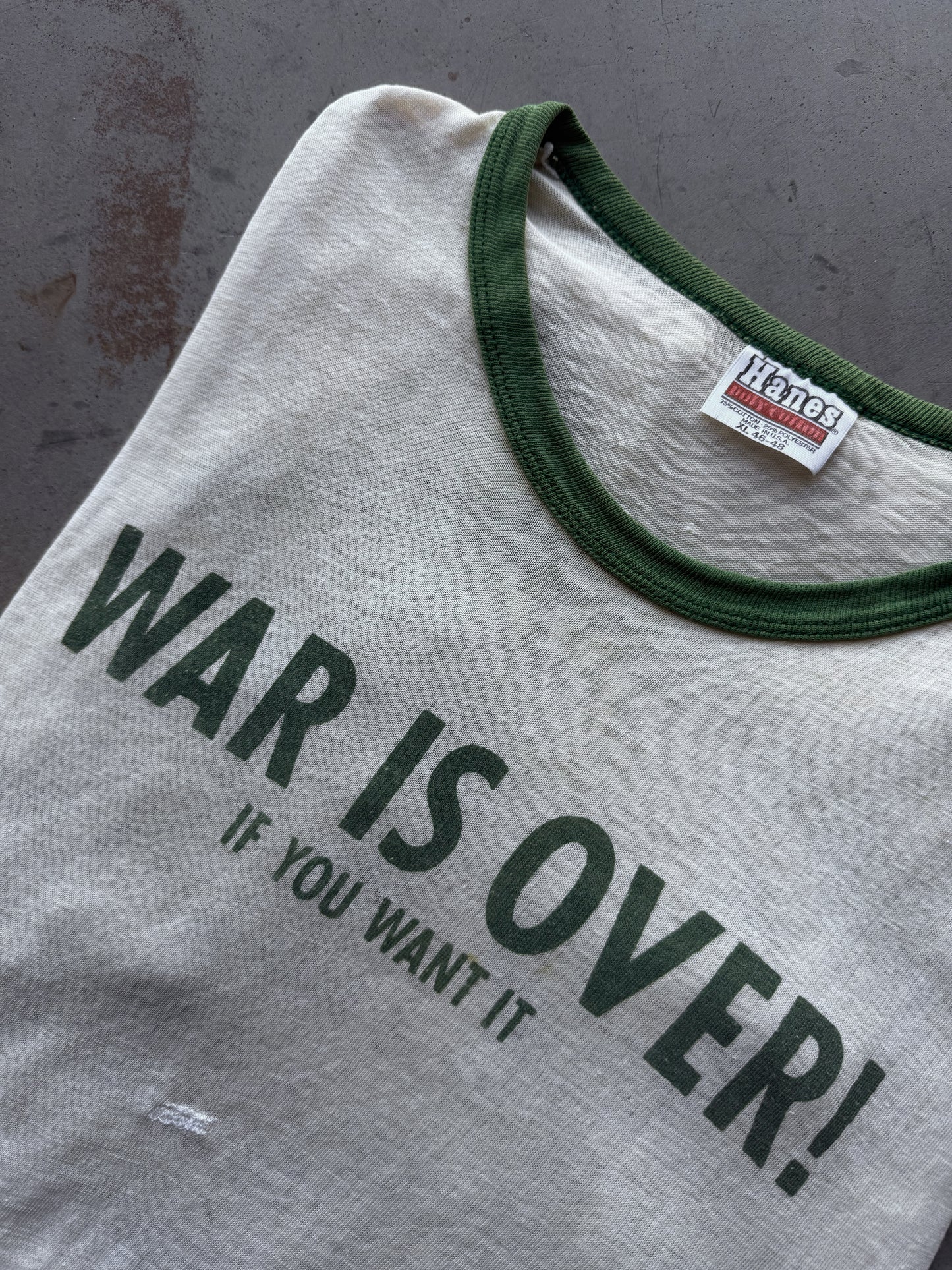 Vintage 70s “War Is Over , If You Want It” John Lennon Yoko Tee ( XL )