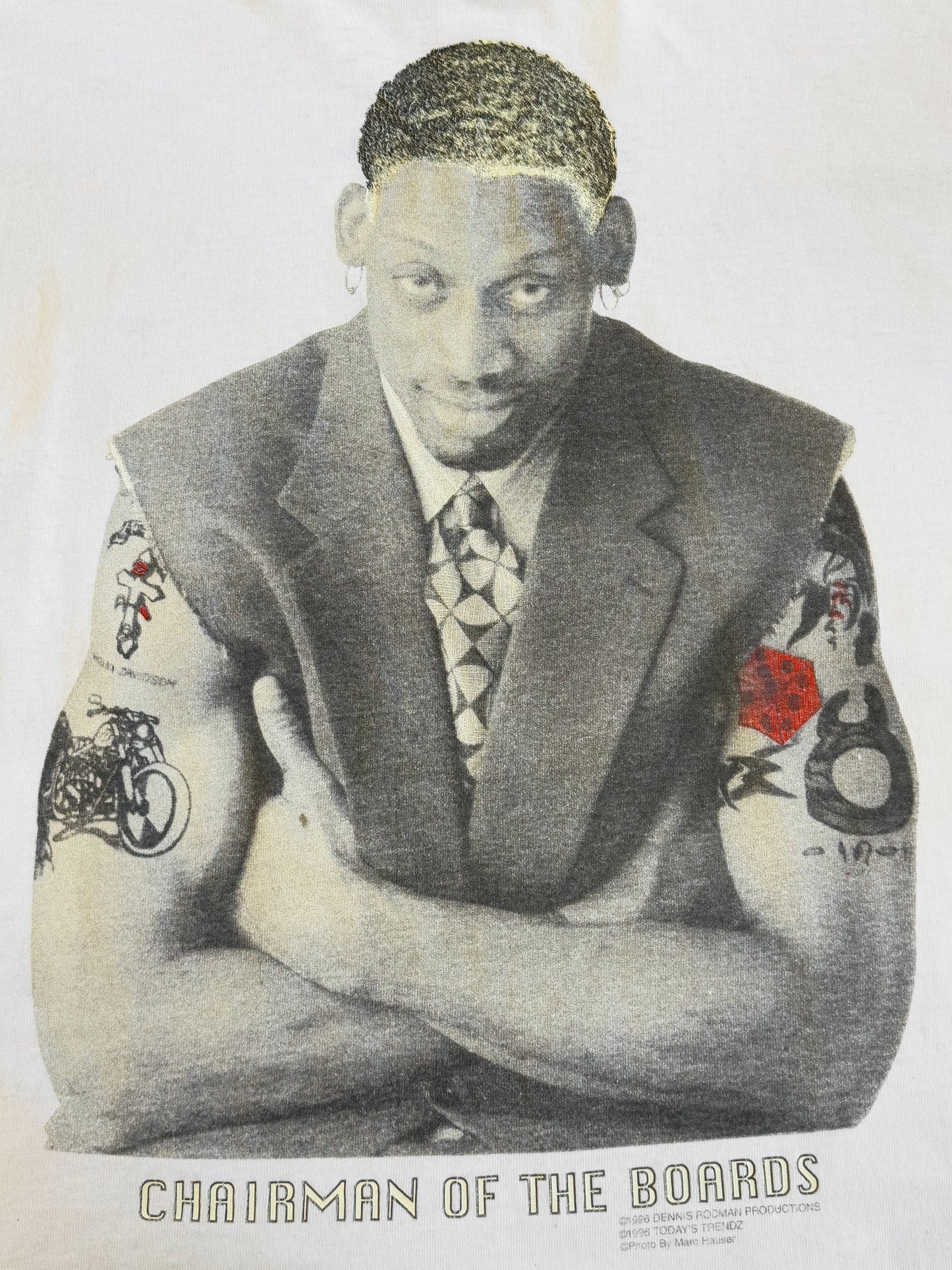 Vintage 1996 Dennis Rodman Chairman Of Boards Tee ( Large )