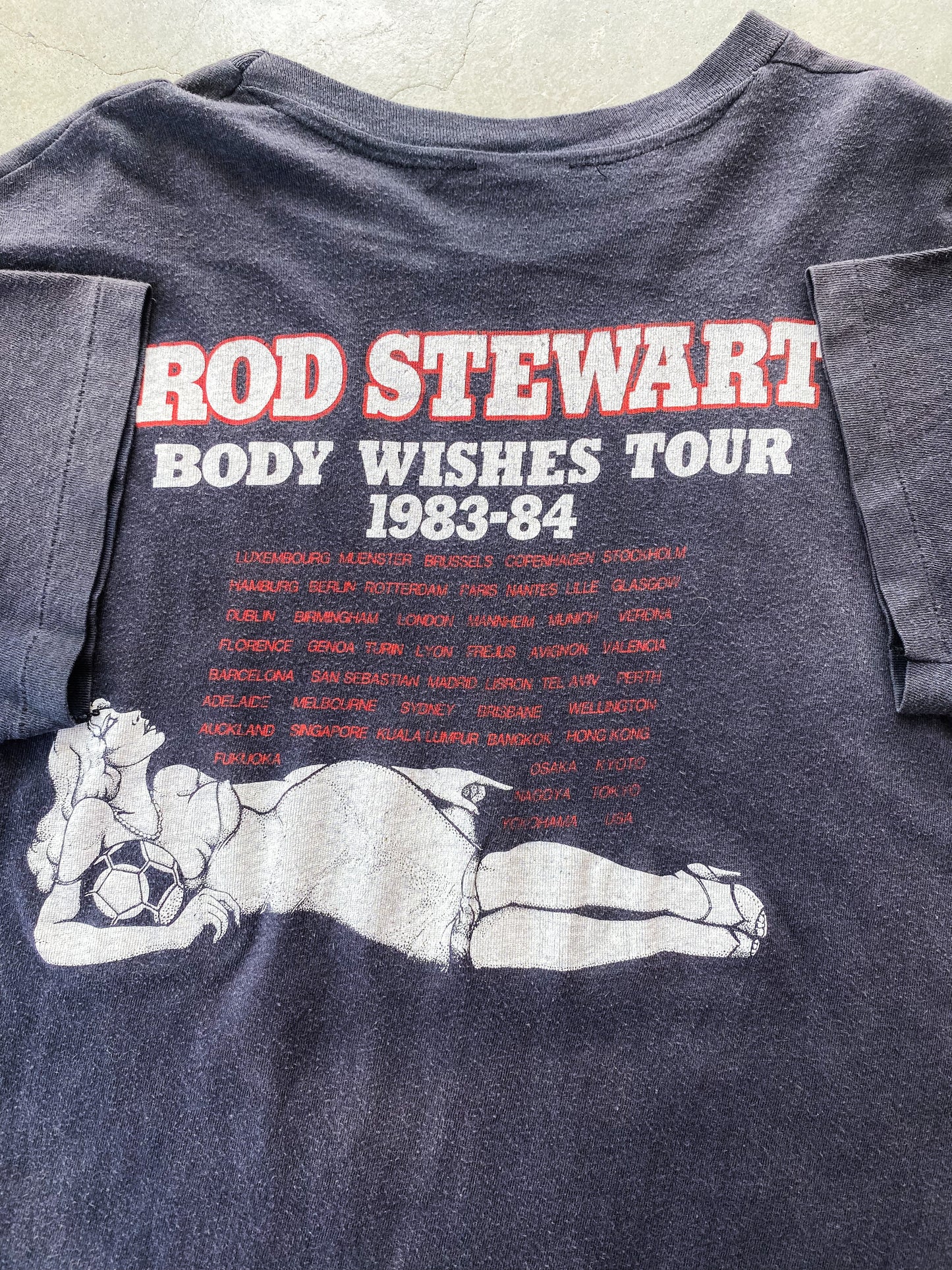 Vintage 1983 Rod Stewart Body Wishes Tour Tee ( Medium)