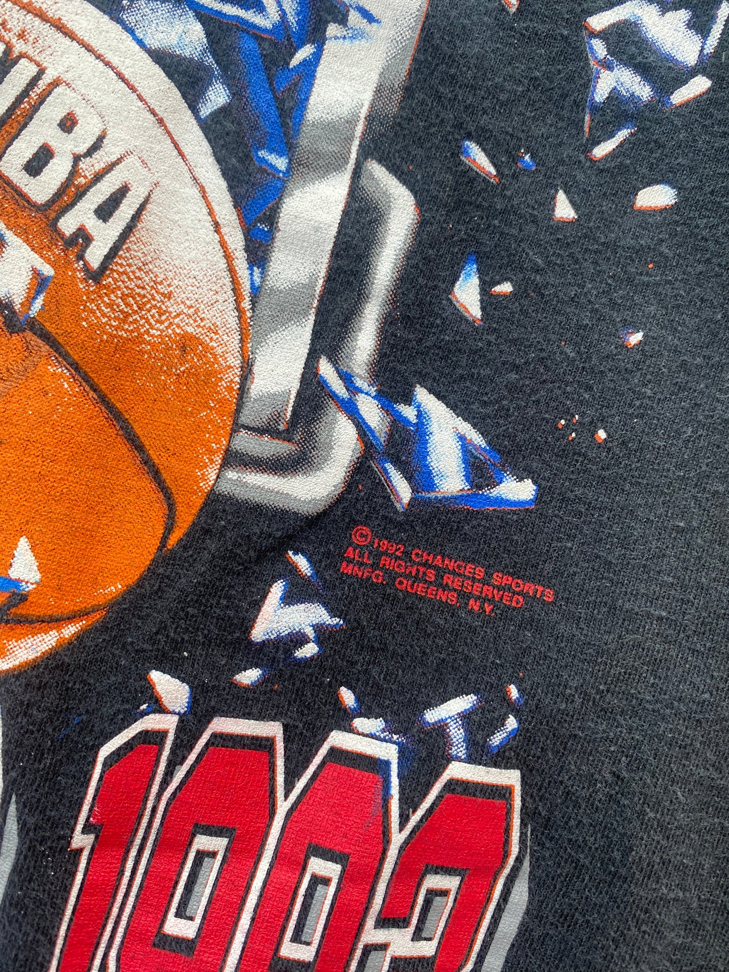 Vintage 1993 Chicago Bulls NBA Finals Shattered BackBoard Tee ( XL )