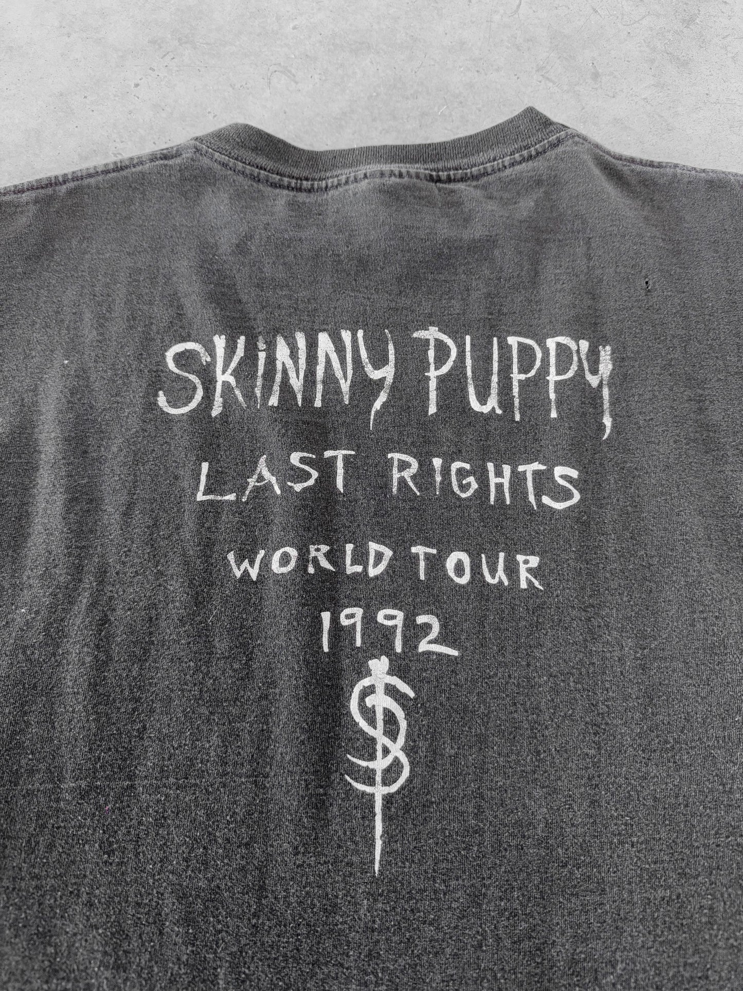Vintage 1992 Skinny Puppy Last Rights World Tour Tee ( XL )