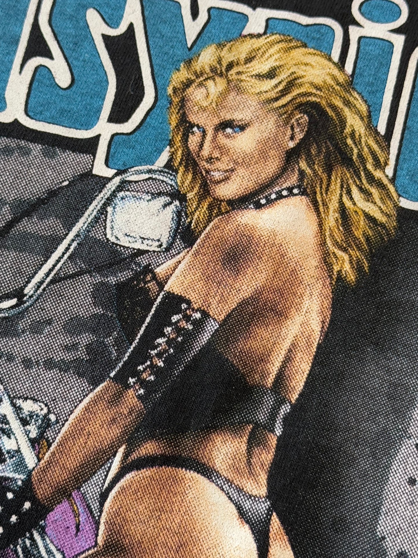 Vintage 1992 Easyriders Biker Babe Pin Up Girl Tee ( XL )