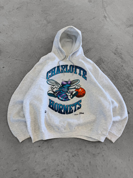 Vintage 9 0 s Charlotte Hornets Salem Sportswear Hoodie ( XL Fits Large )