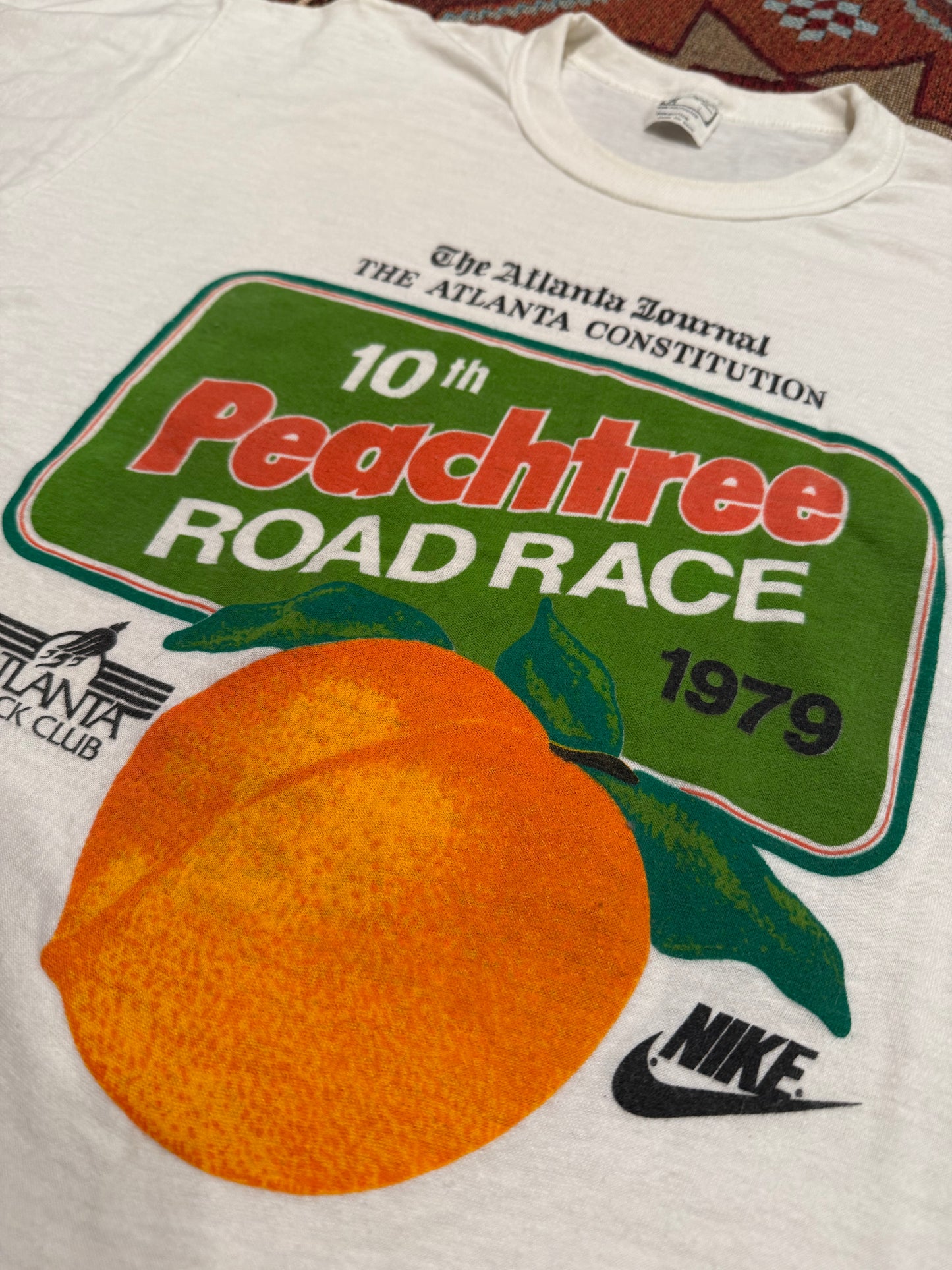 Vintage 1979 10th Peachtree Road Race Atlanta Nike Tee ( Large )