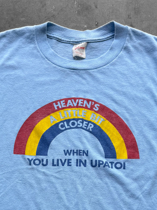 Vintage 80s Heavens A Little Bit Closer Upatoi Tee ( Small )