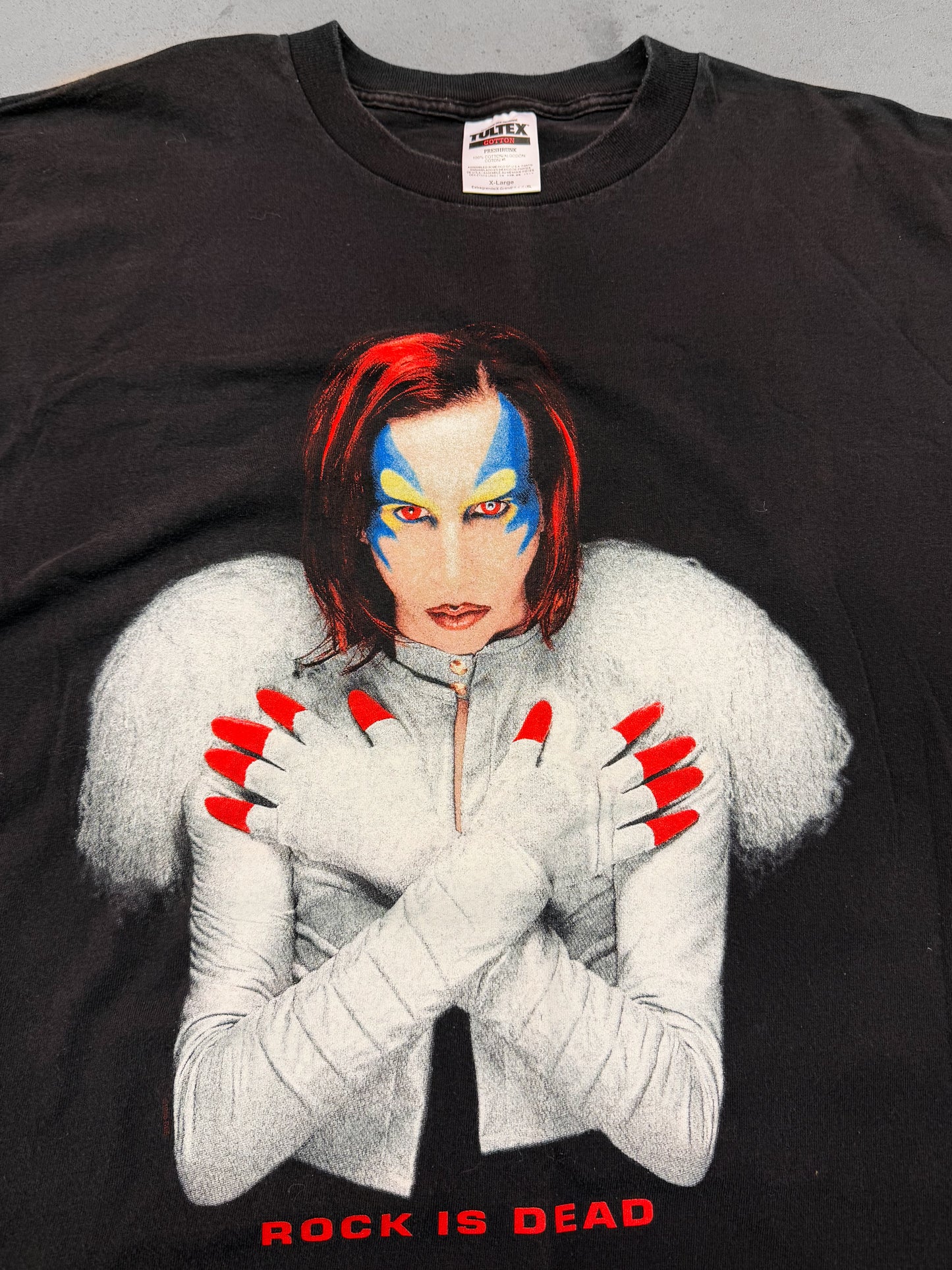 Vintage 1998 Marilyn Manson Rock Is Dead Tee ( XL )