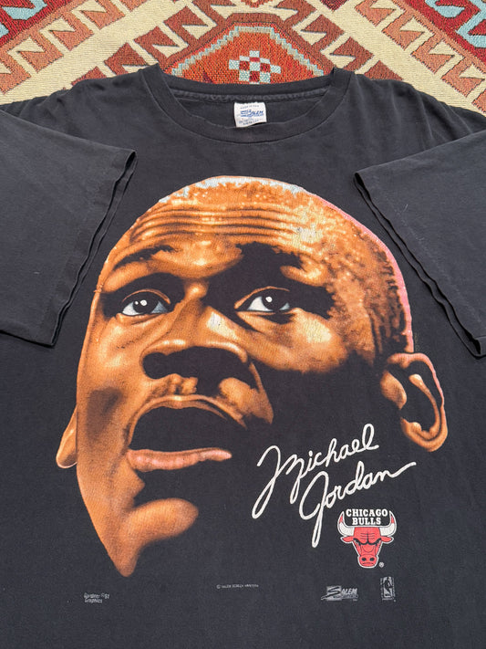 Vintage 1991 Micheal Jordan Big Face Salem Sportswear Tee ( XL )