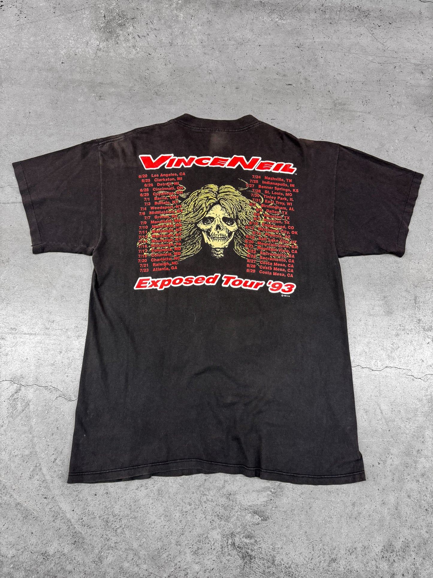 Vintage 1993 Vince Neil Exposed Tour Tee ( XL )