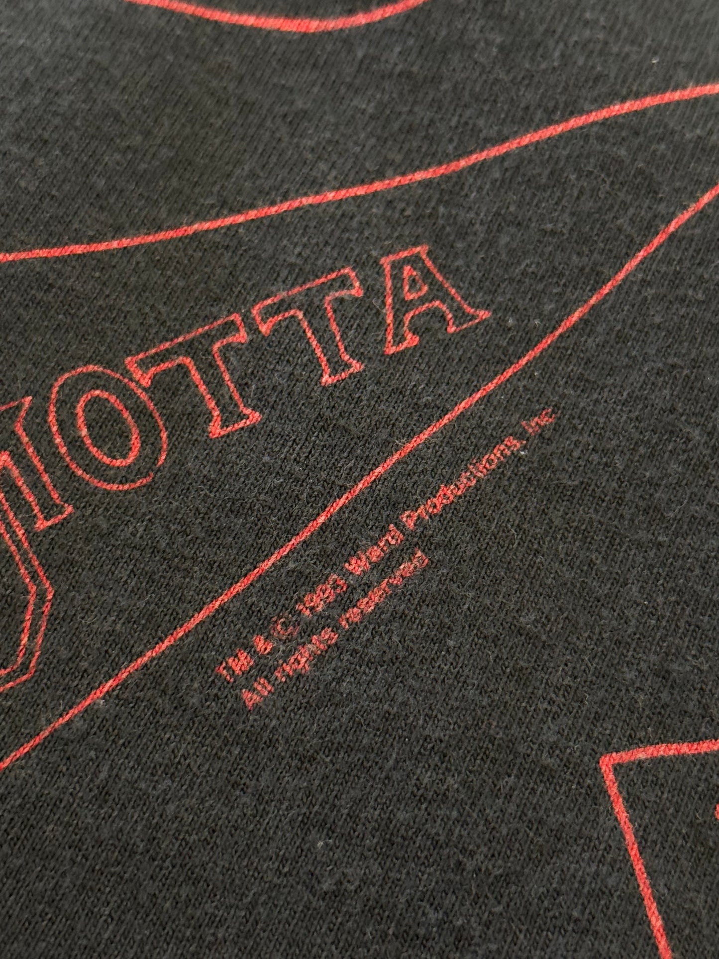 Vintage 1992 Rocky & Bullwinkle AOP Cartoon Tee ( XL )