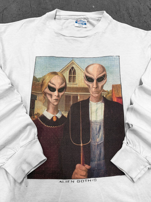 Vintage 90s Alien Gothic Parody Tee ( Large )