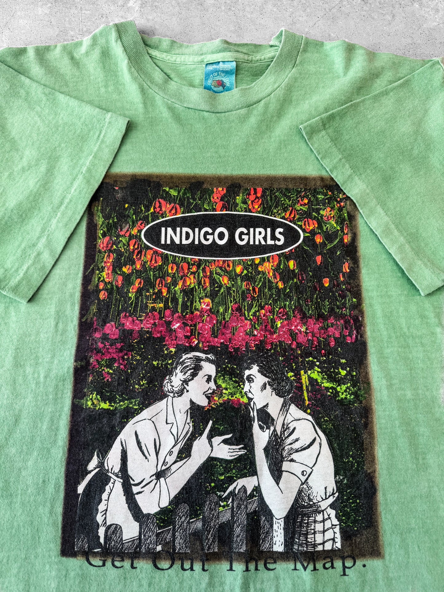 Vintage 90s Indigo Girls Get Out The Map Band Tee ( XL )