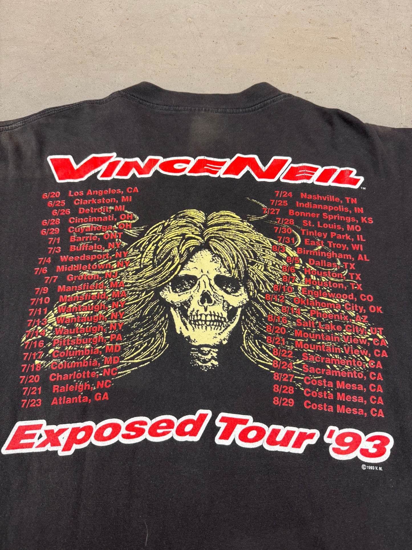Vintage 1993 Vince Neil Exposed Tour Tee ( XL )