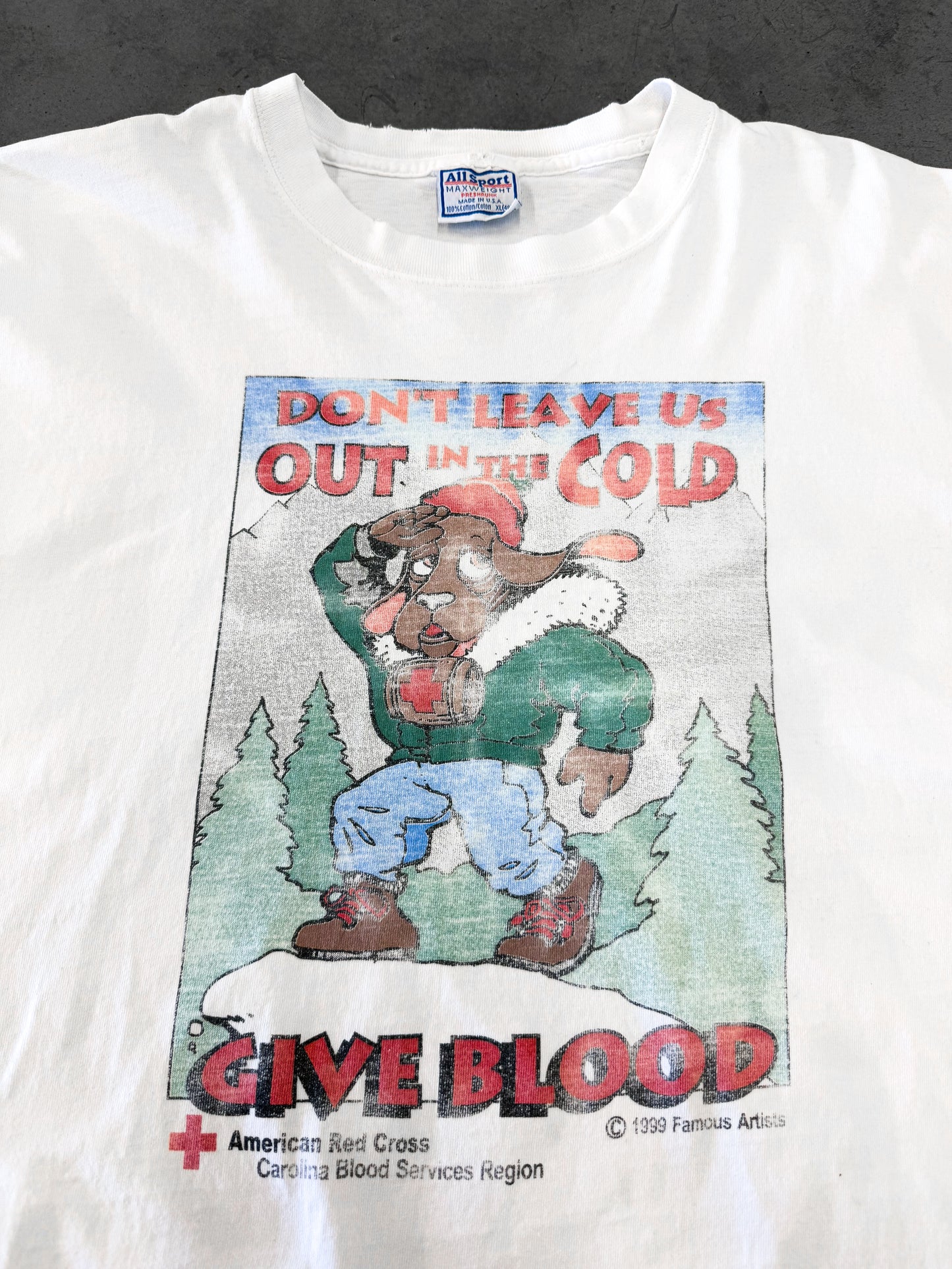 Vintage 90s “Give Blood” American Red Cross Promo Tee ( XL )