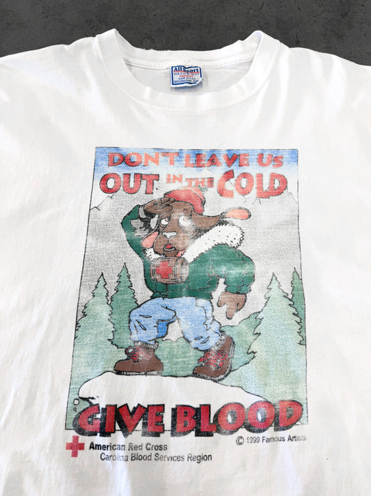Vintage 90s “Give Blood” American Red Cross Promo Tee ( XL )