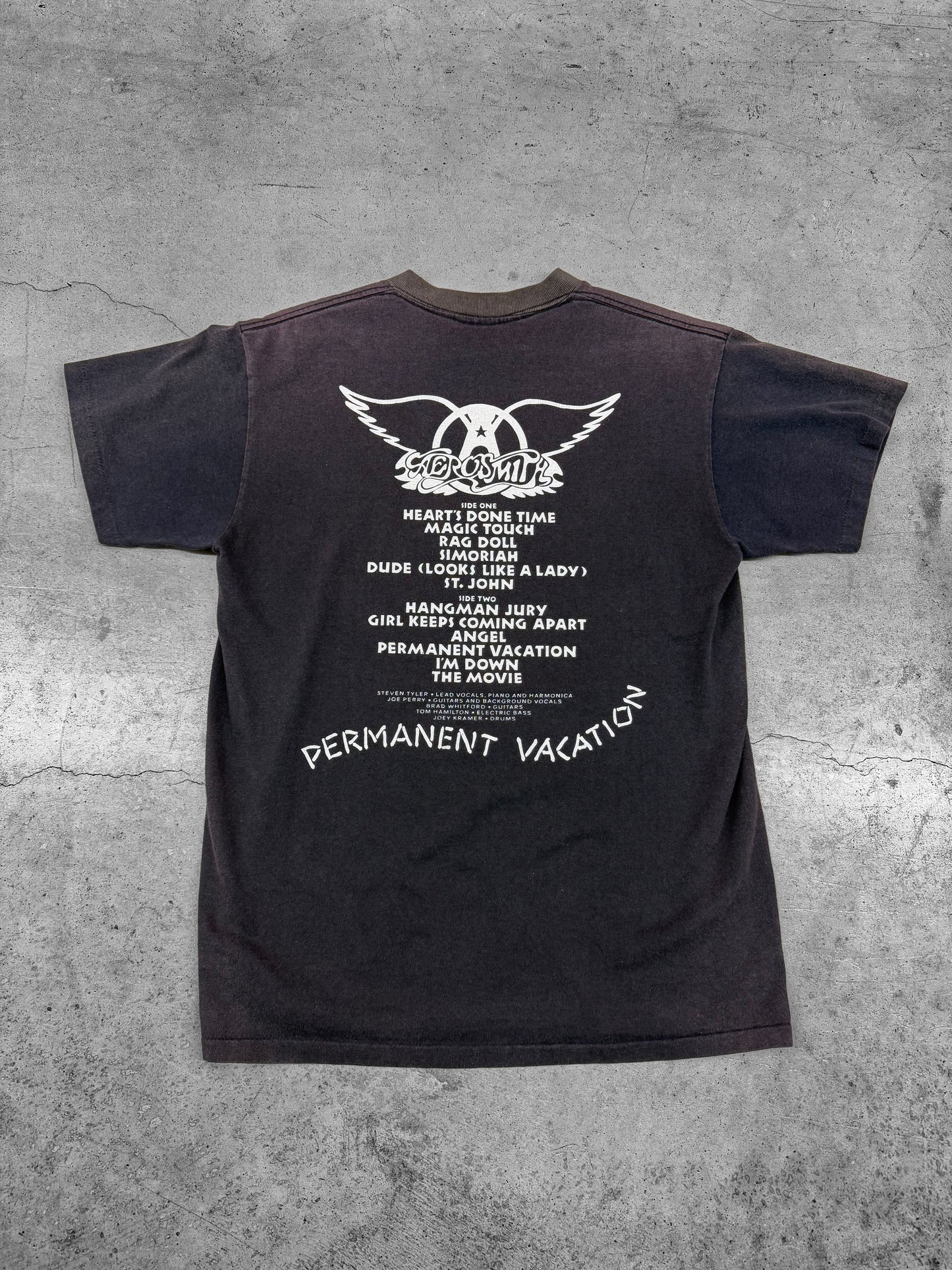 Vintage 1987 Aerosmith Permanent Vacation Tour Tee ( Medium )