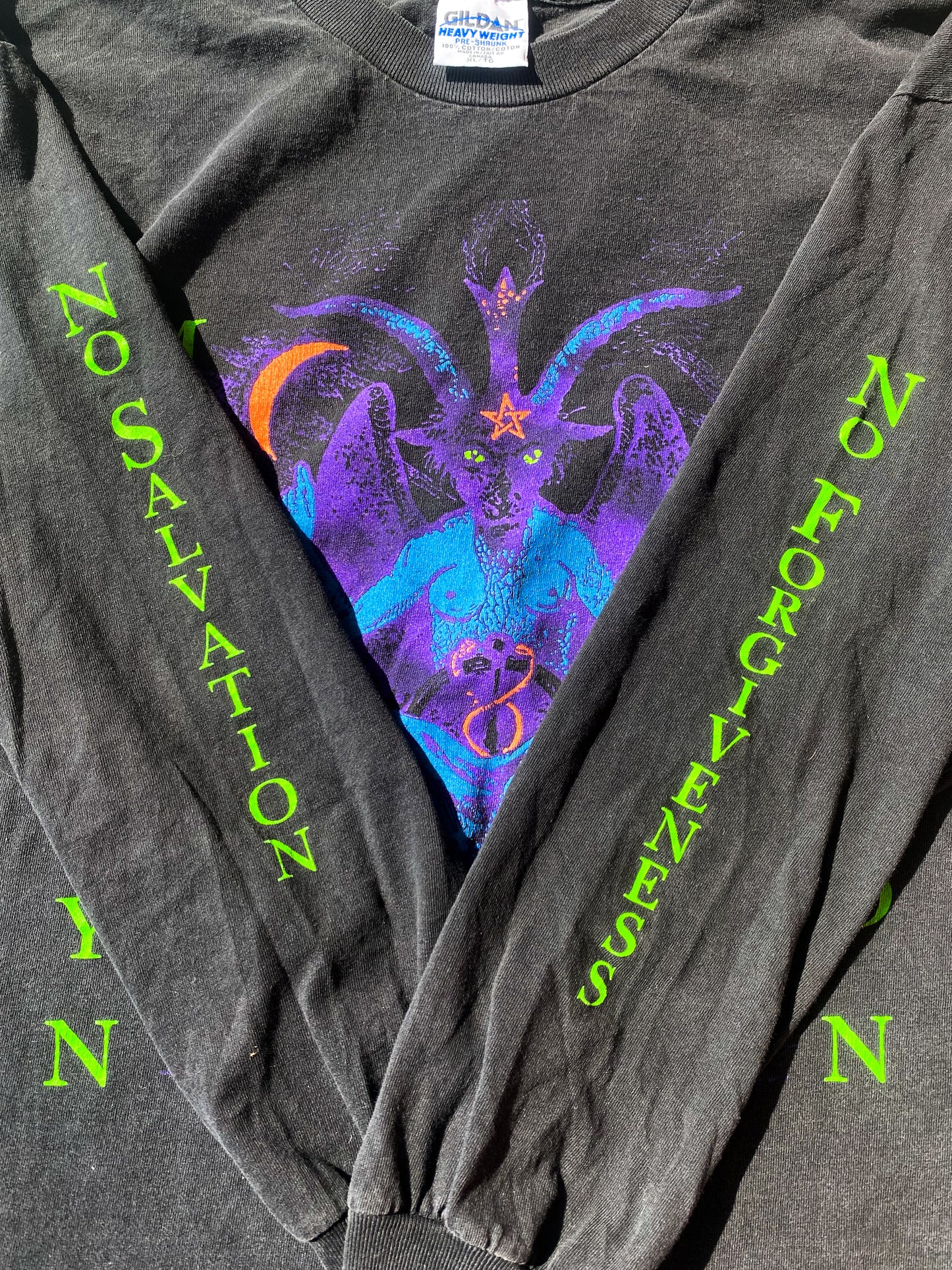 Vintage 1996 Marilyn Manson Baphomet Long Sleeve Tee ( XL )