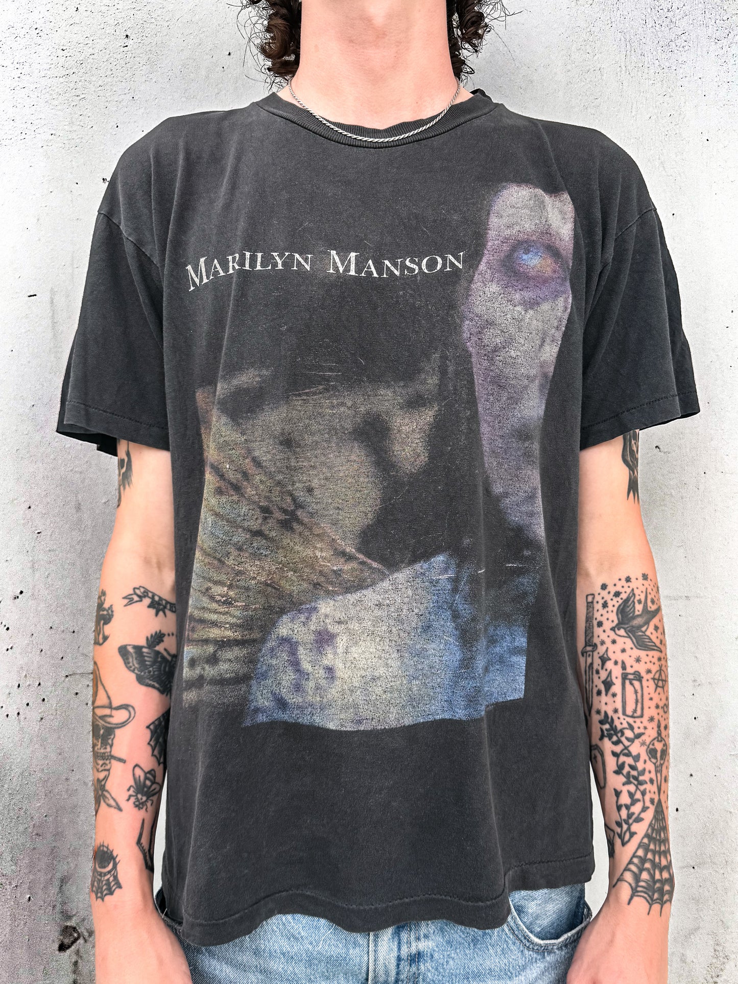 Vintage 1996 Marilyn Manson Anti Christ Band Tee ( Large )