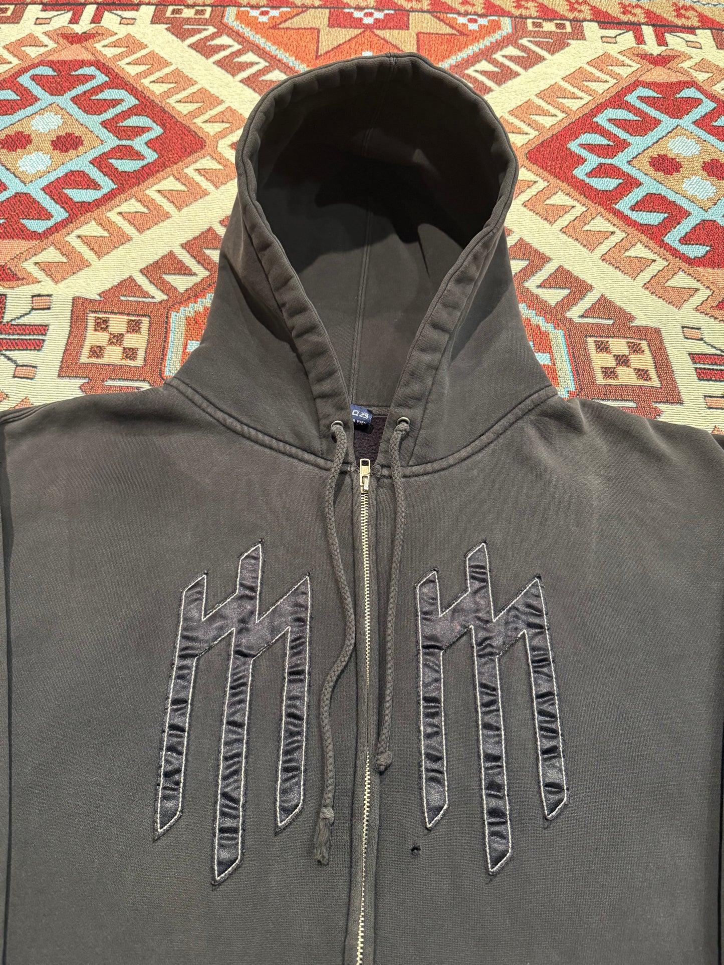 Vintage Early Y 2 K Marilyn Manson Faded Black Hoodie ( Large )