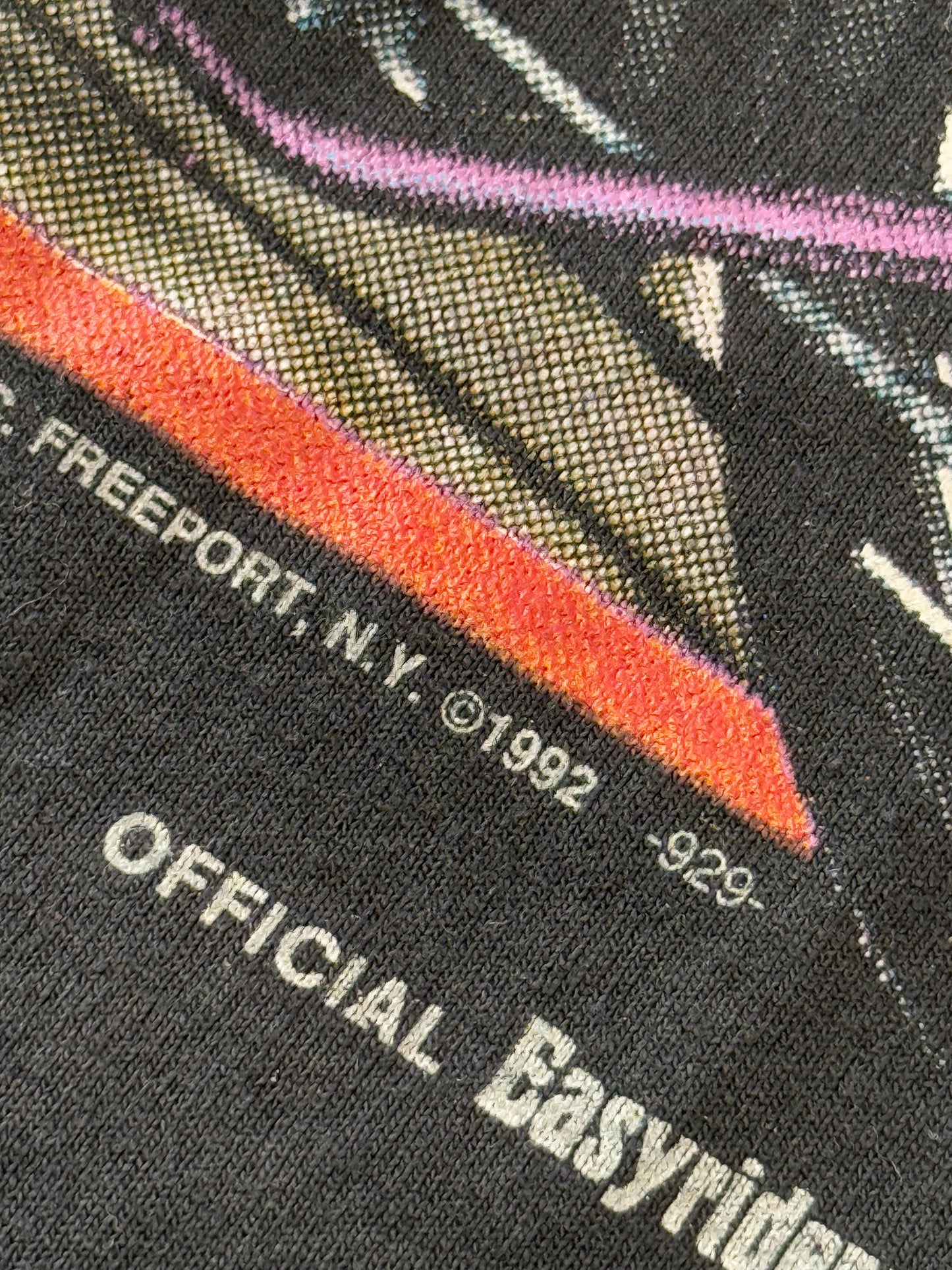 Vintage 1992 Easyriders Biker Babe Pin Up Girl Tee ( XL )