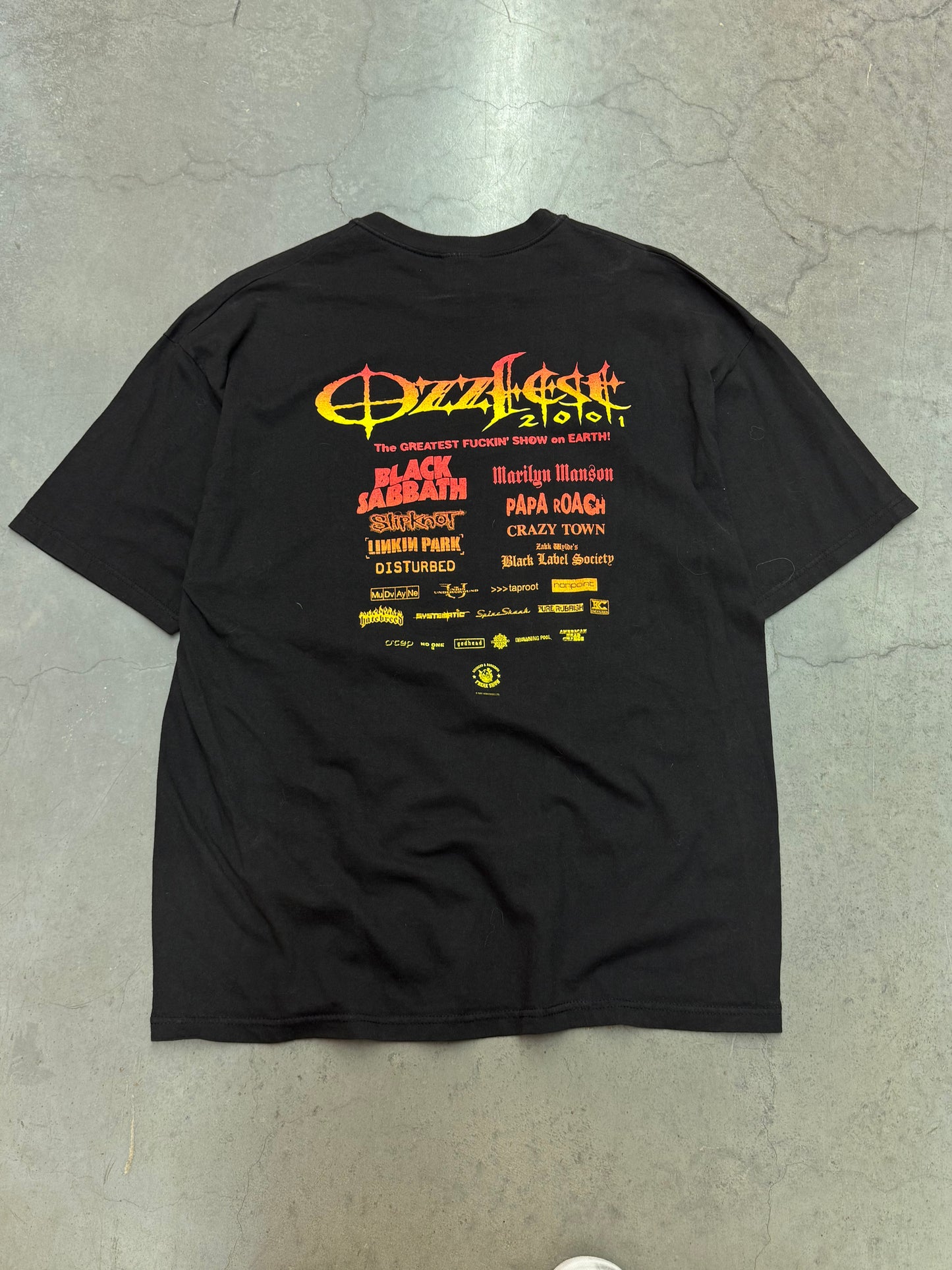 Vintage 2001 OzzFest Ozzy Osbourne Devil Tee ( XL )