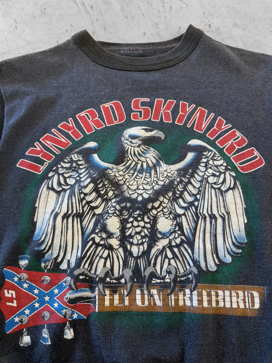 Vintage 80s Lynyrd Skynyrd Fly On Freebird Sleeveless Sweat Tee ( Small )
