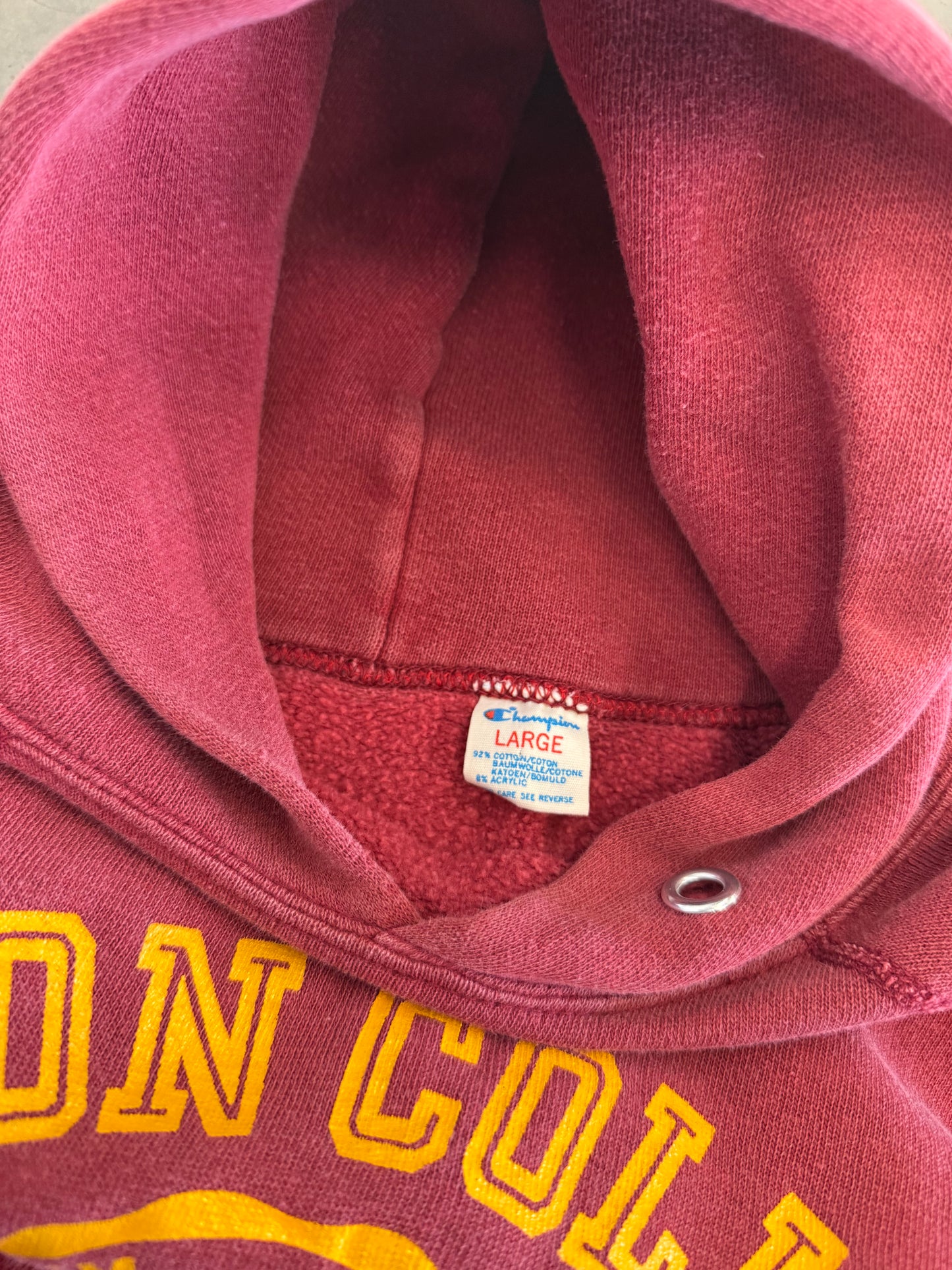 Vintage 8 0 s Boston College Champion Hoodie Sweatshirt ( Medium )