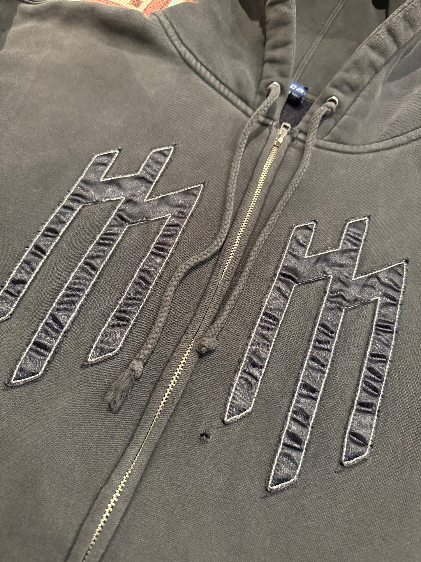 Vintage Early Y 2 K Marilyn Manson Faded Black Hoodie ( Large )