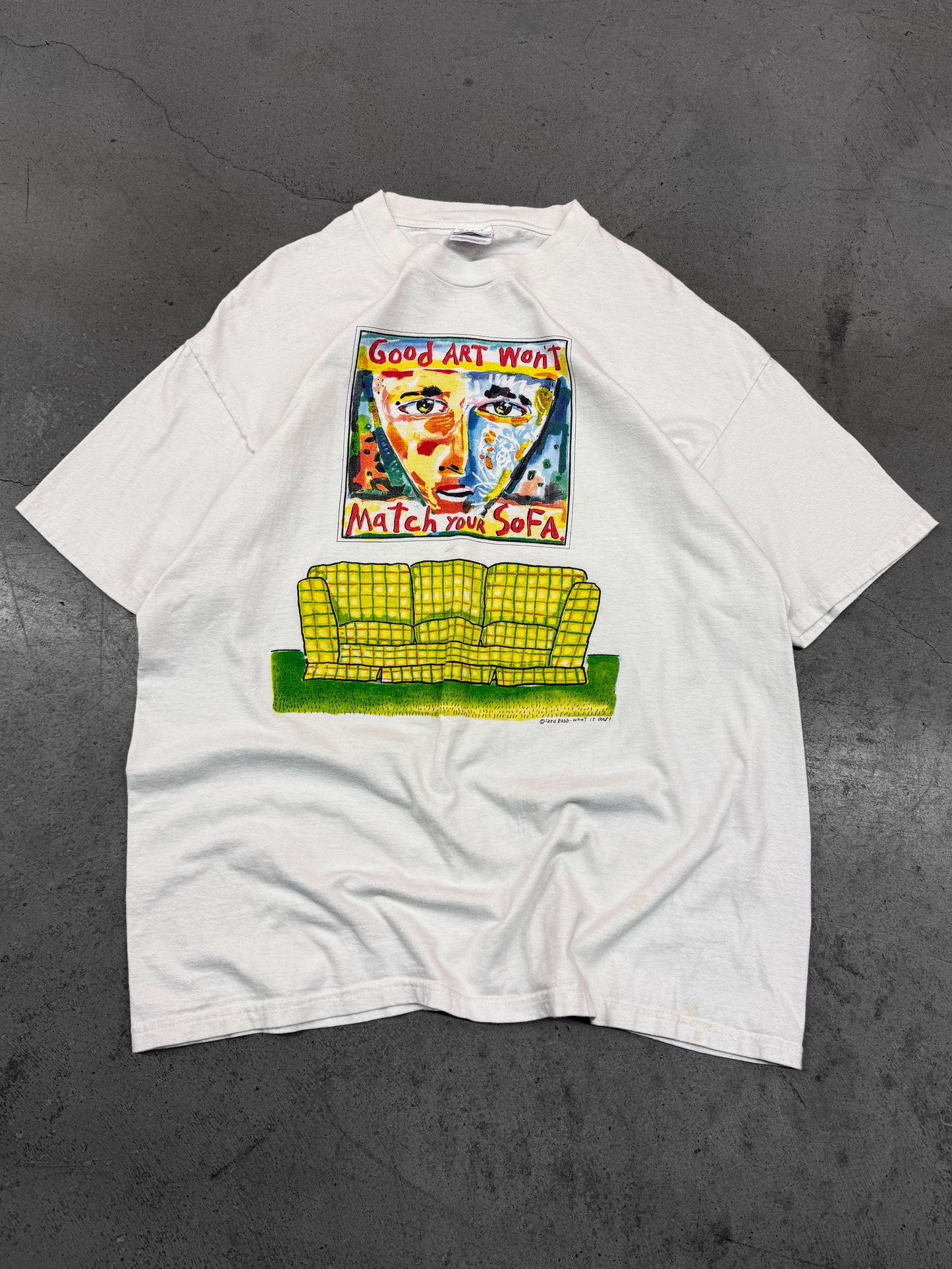 Vintage 90s Good Art Won’t Match Your Sofa Fred Babb Art Tee (XL)