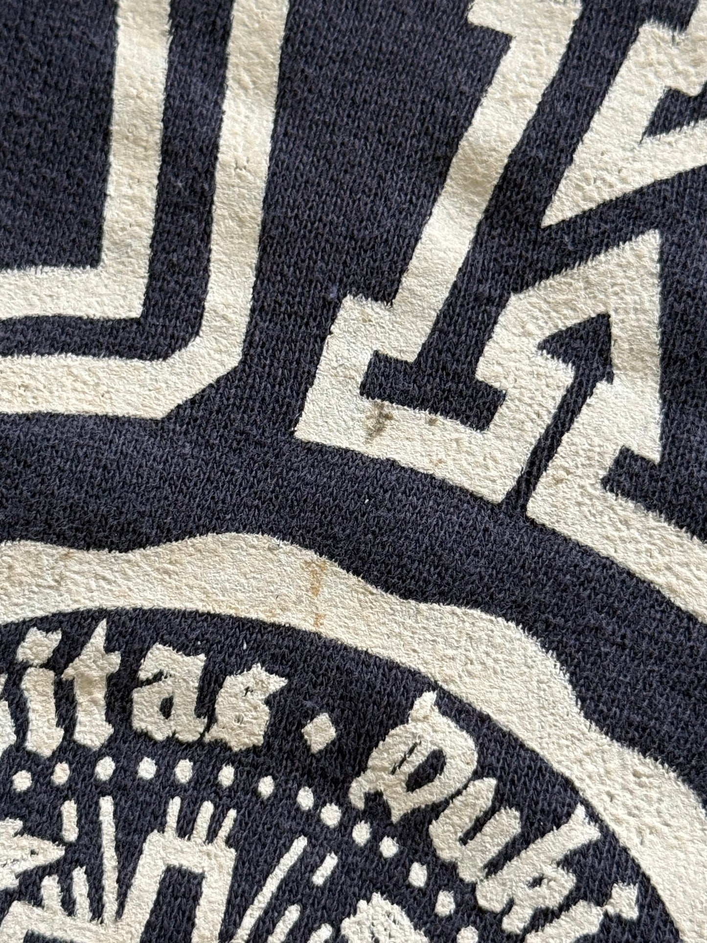 Vintage 50s / 60s Duke University Flock Print Hoodie ( Medium )