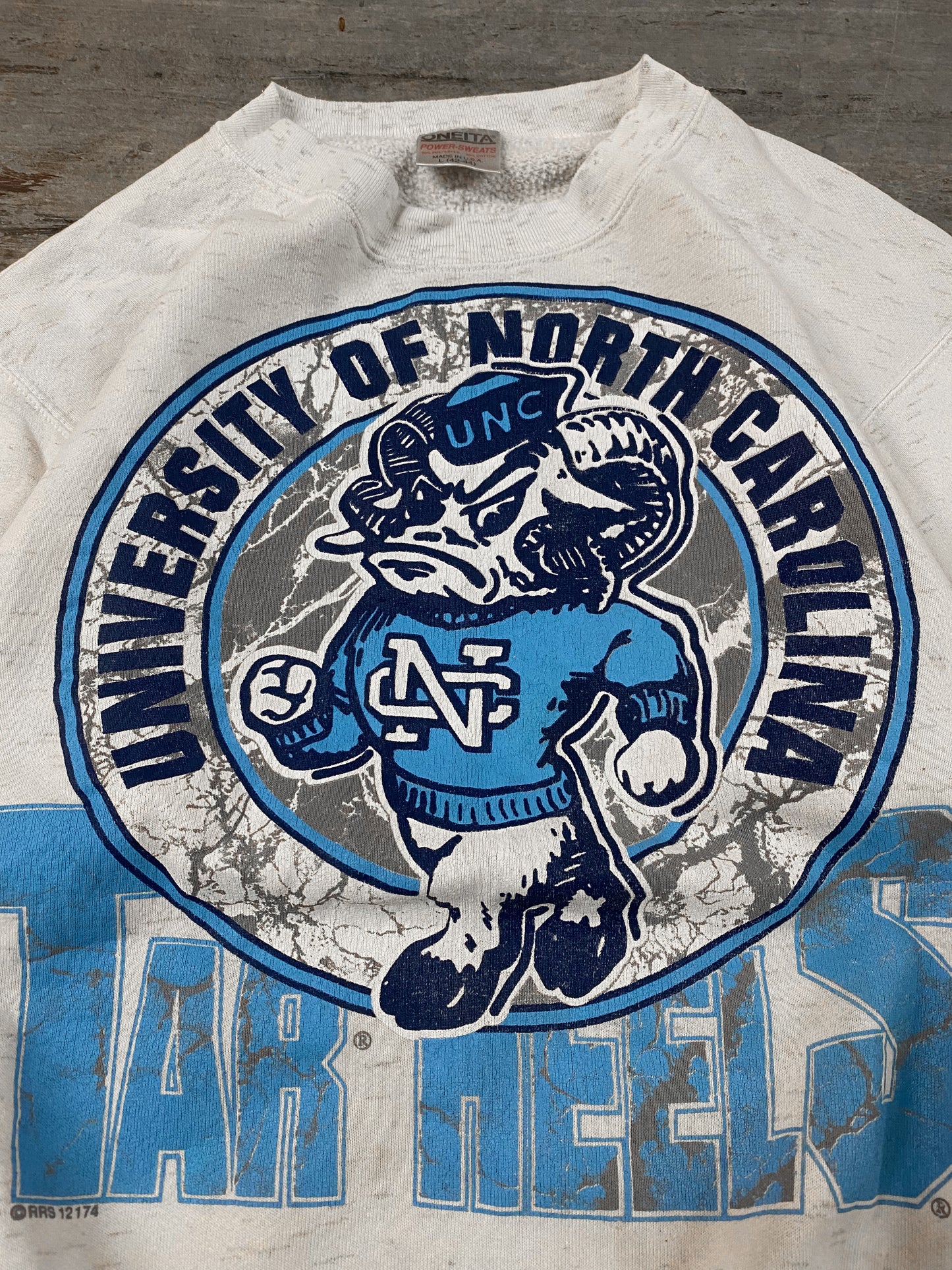 Vintage 90’s North Carolina Tarheels Grey Crewneck ( Large )