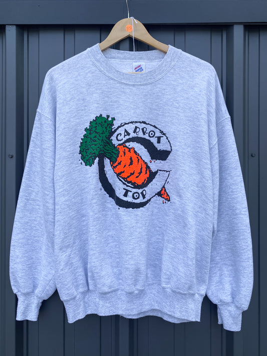 Vintage 90’s Carrot Top Comedian Grey Crewneck ( XL )