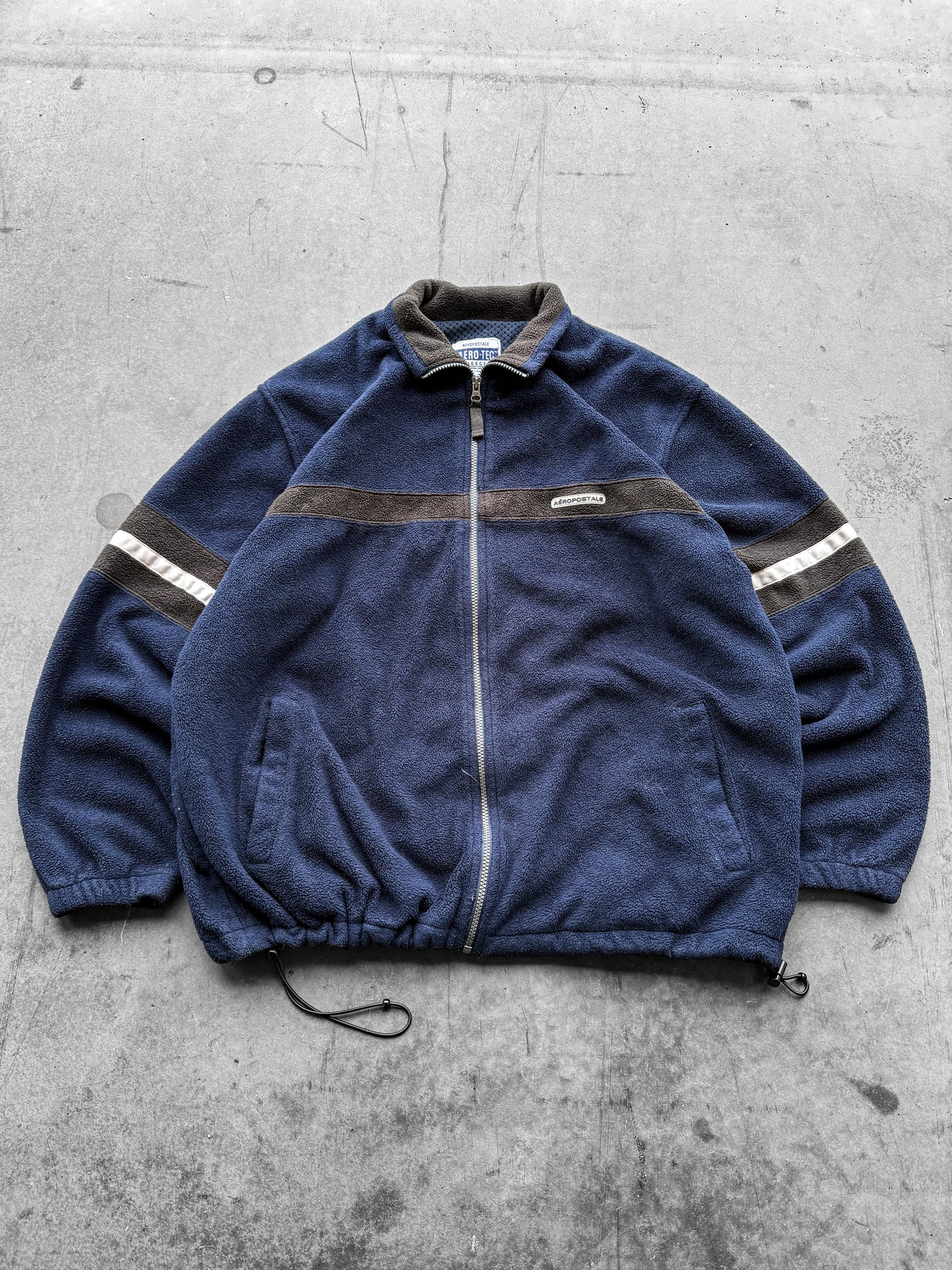 Vintage Early 2000s Aeropostale Aero Tec Zip Up Fleece ( XL )