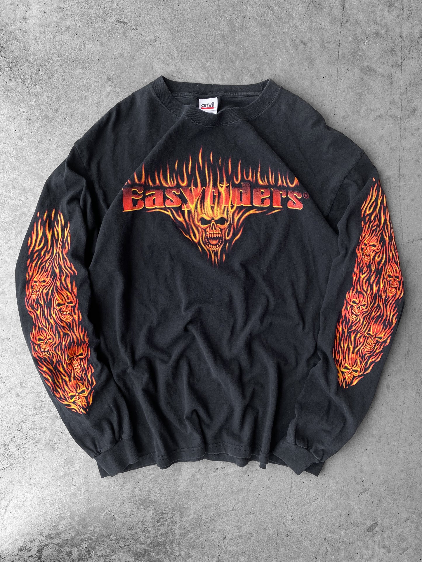 Vintage 06’ Easy Riders Flames & Skulls Long Sleeve Tee ( XL )