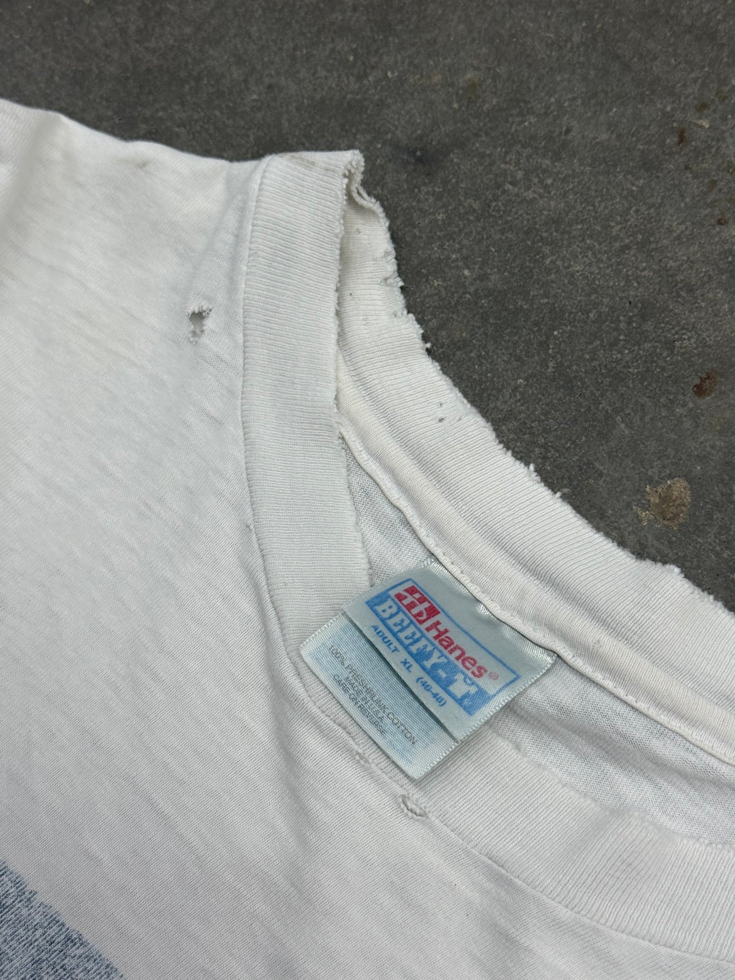 Vintage 1990s Cats Can Fly Art Distressed Art Tee ( XL )