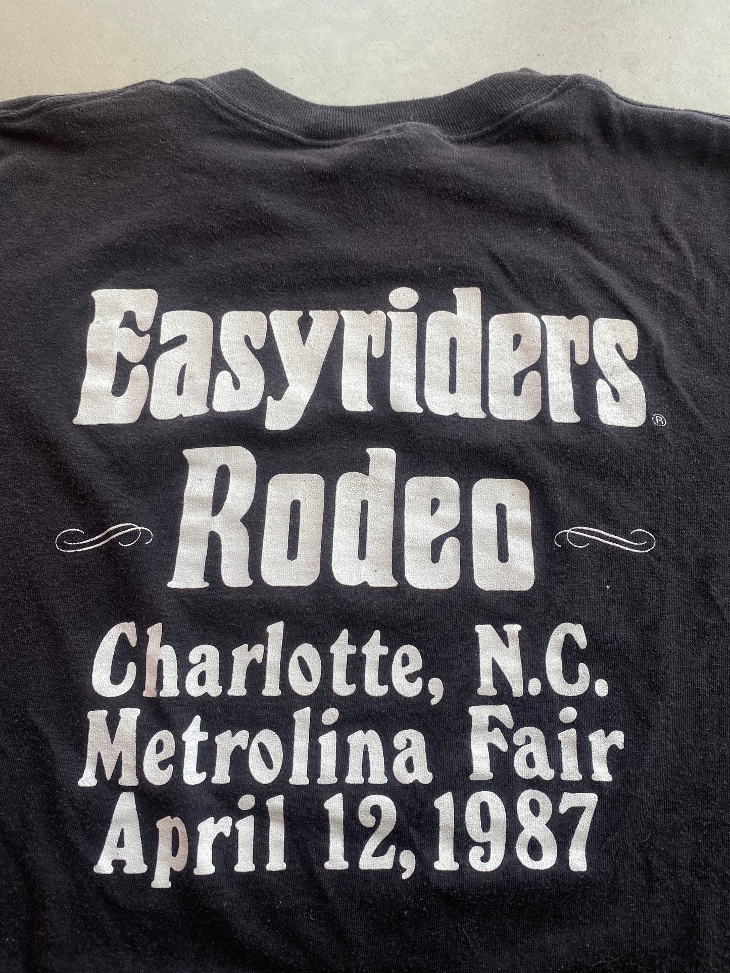 Vintage 1987 Easyriders Rodeo 3D Emblem Tee ( Medium )