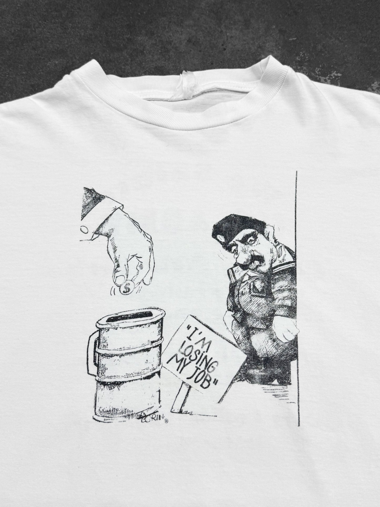 Vintage 1990s “Im Losing My Job” Art Tee ( Large )