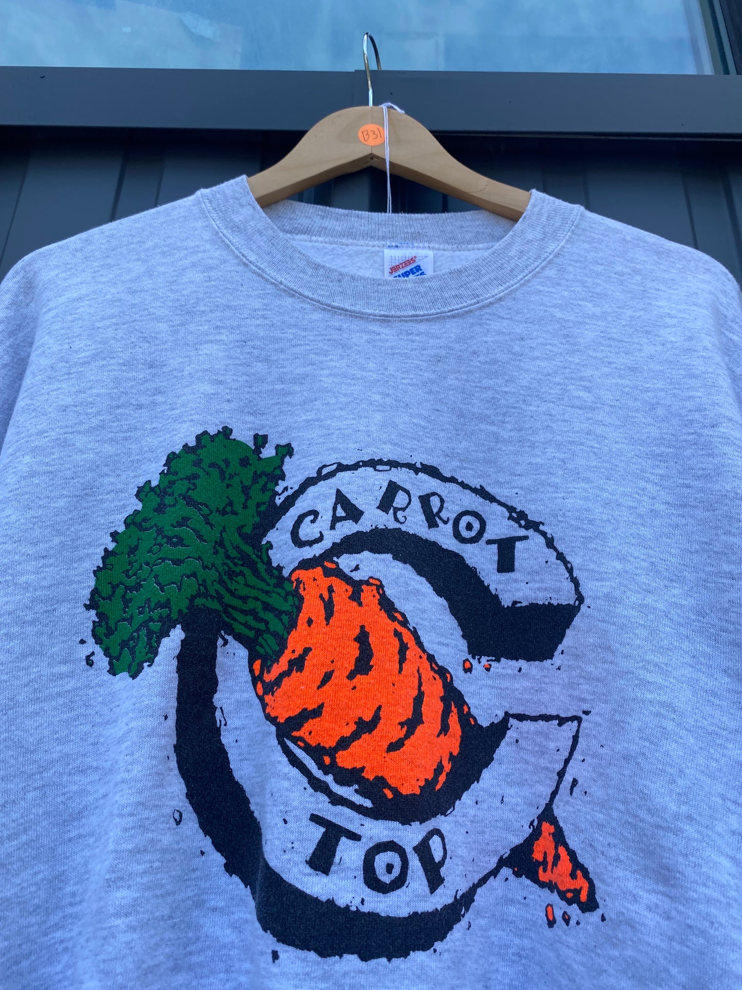 Vintage 90’s Carrot Top Comedian Grey Crewneck ( XL )