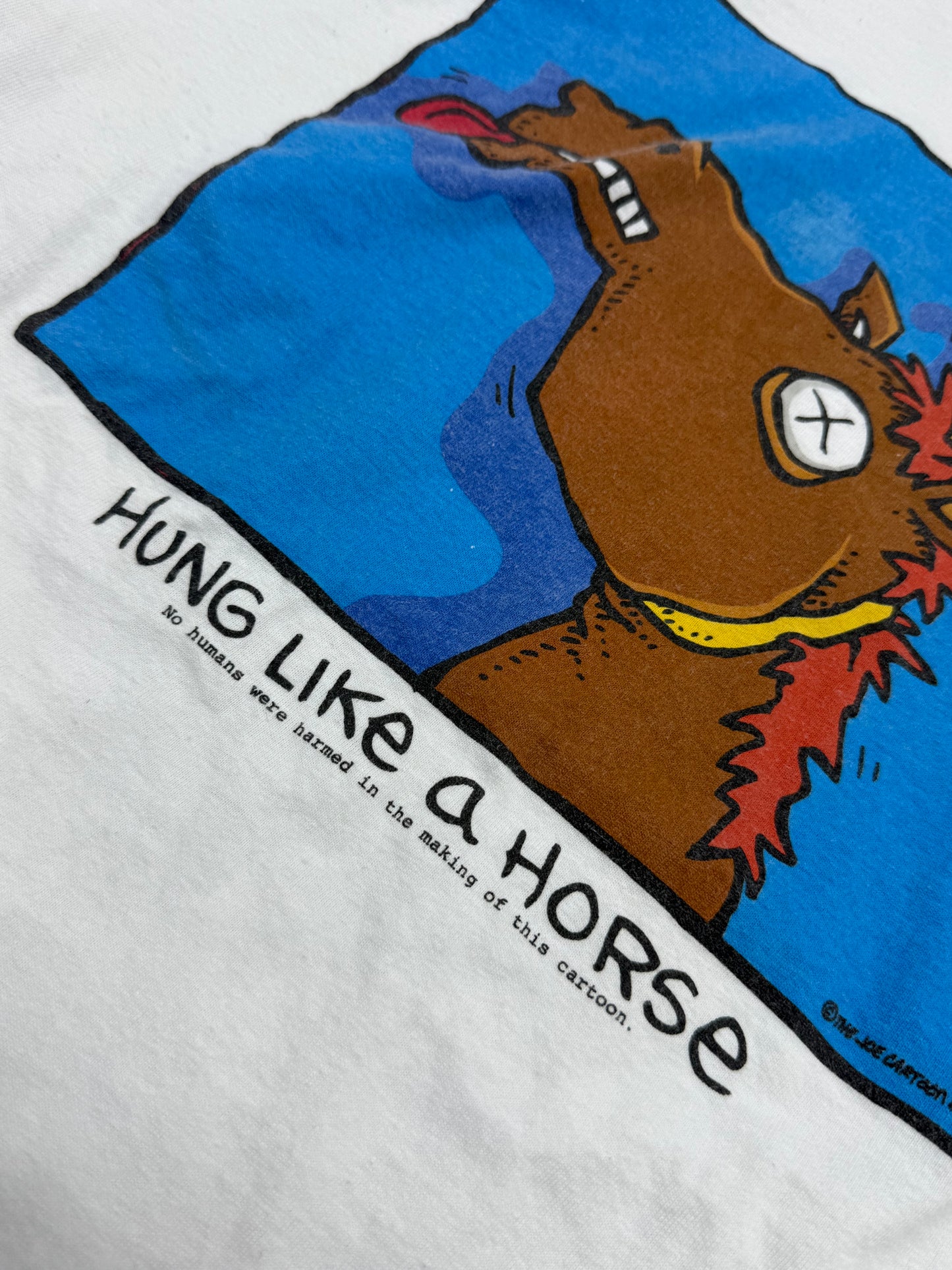 Vintage 2000s Hung Like A Horse Funny Sex Tee ( XL )