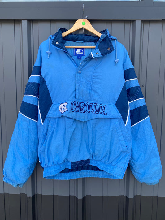 Vintage 90’s Starter Carolina Tarheels Starter Jacket FLAWED ( XL )