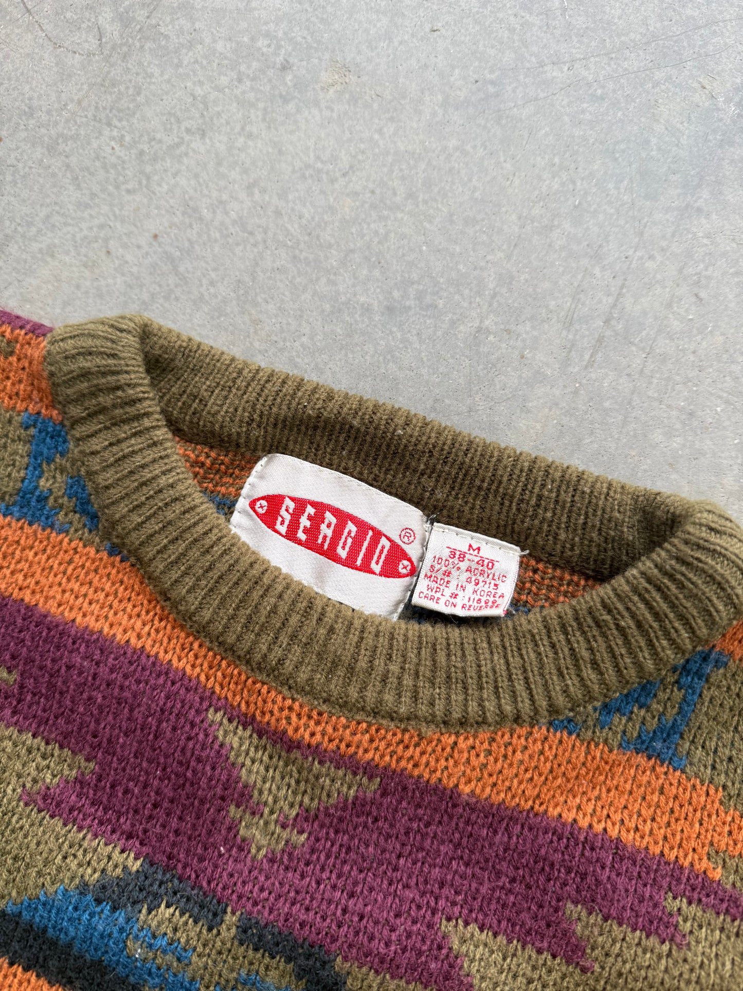 Vintage 1990s Aztec Pattern Native American Sweater ( Medium )