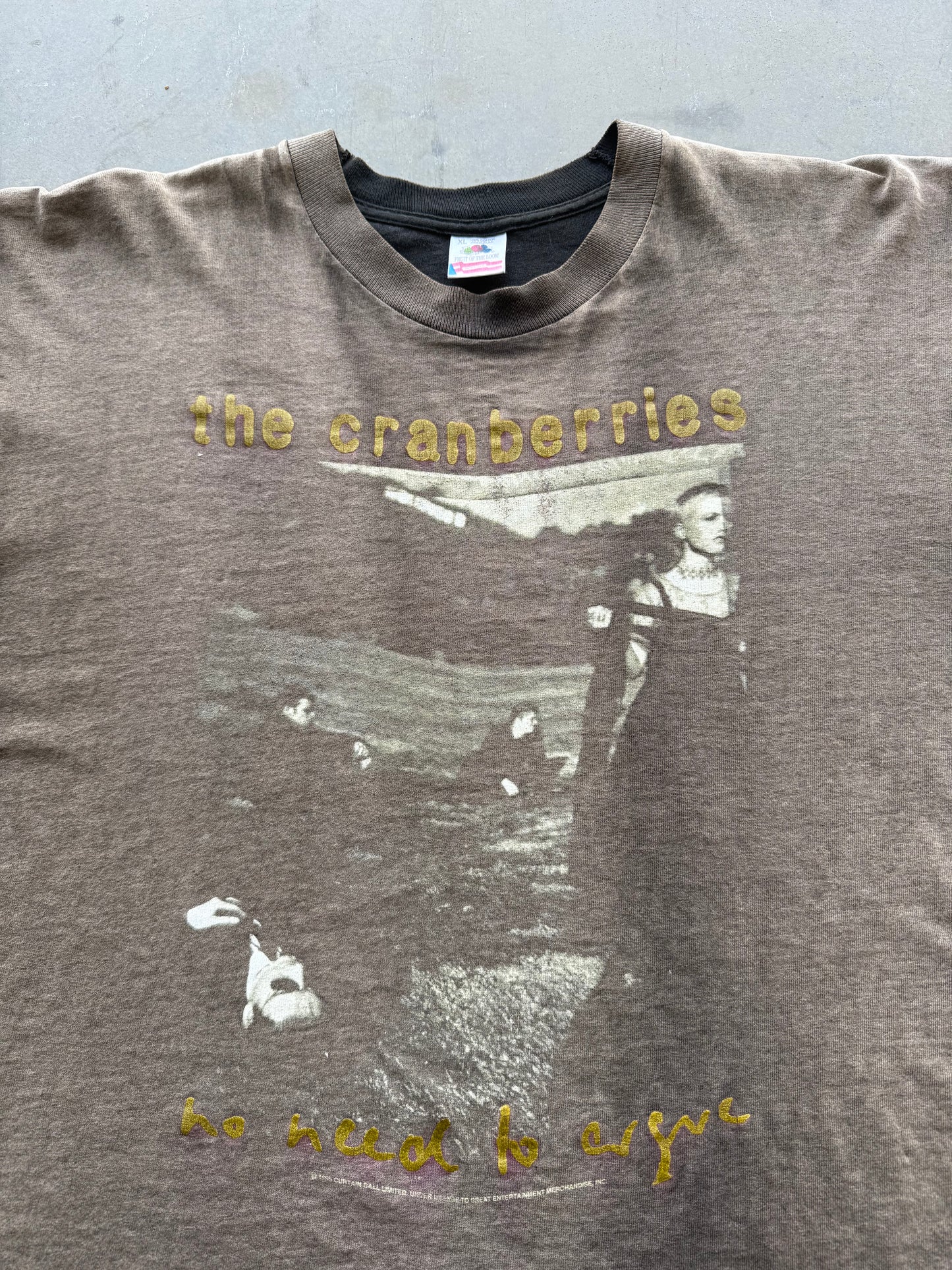 Vintage 1995 The Cranberries Faded Band Tee ( XL )