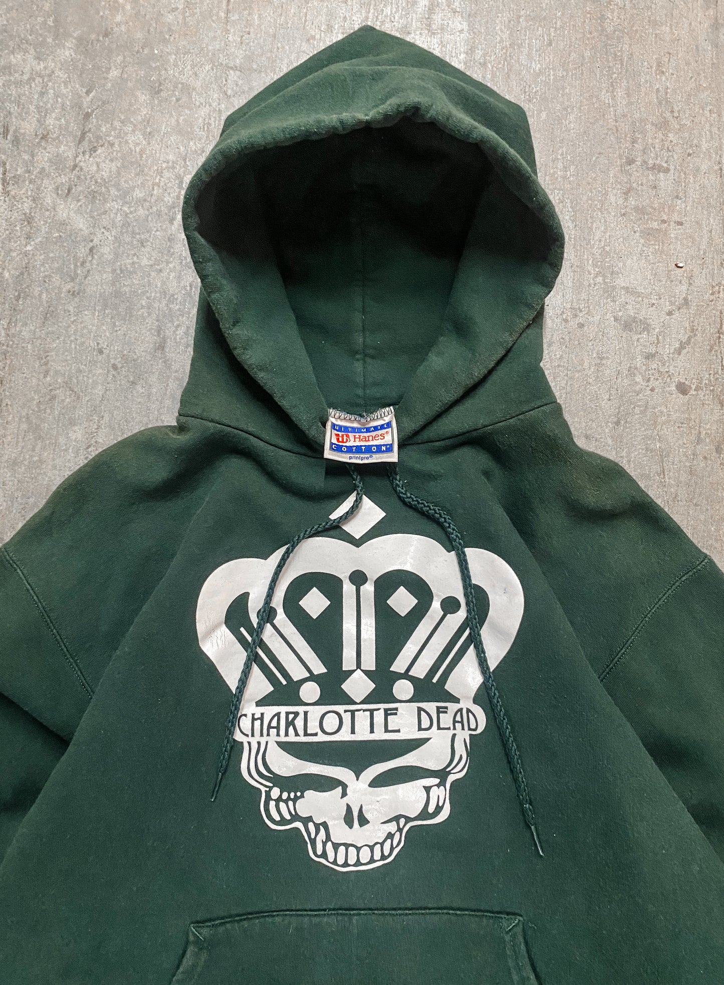 Vintage 90’s Grateful Dead Charlotte Green Hoodie ( Small Fits M )