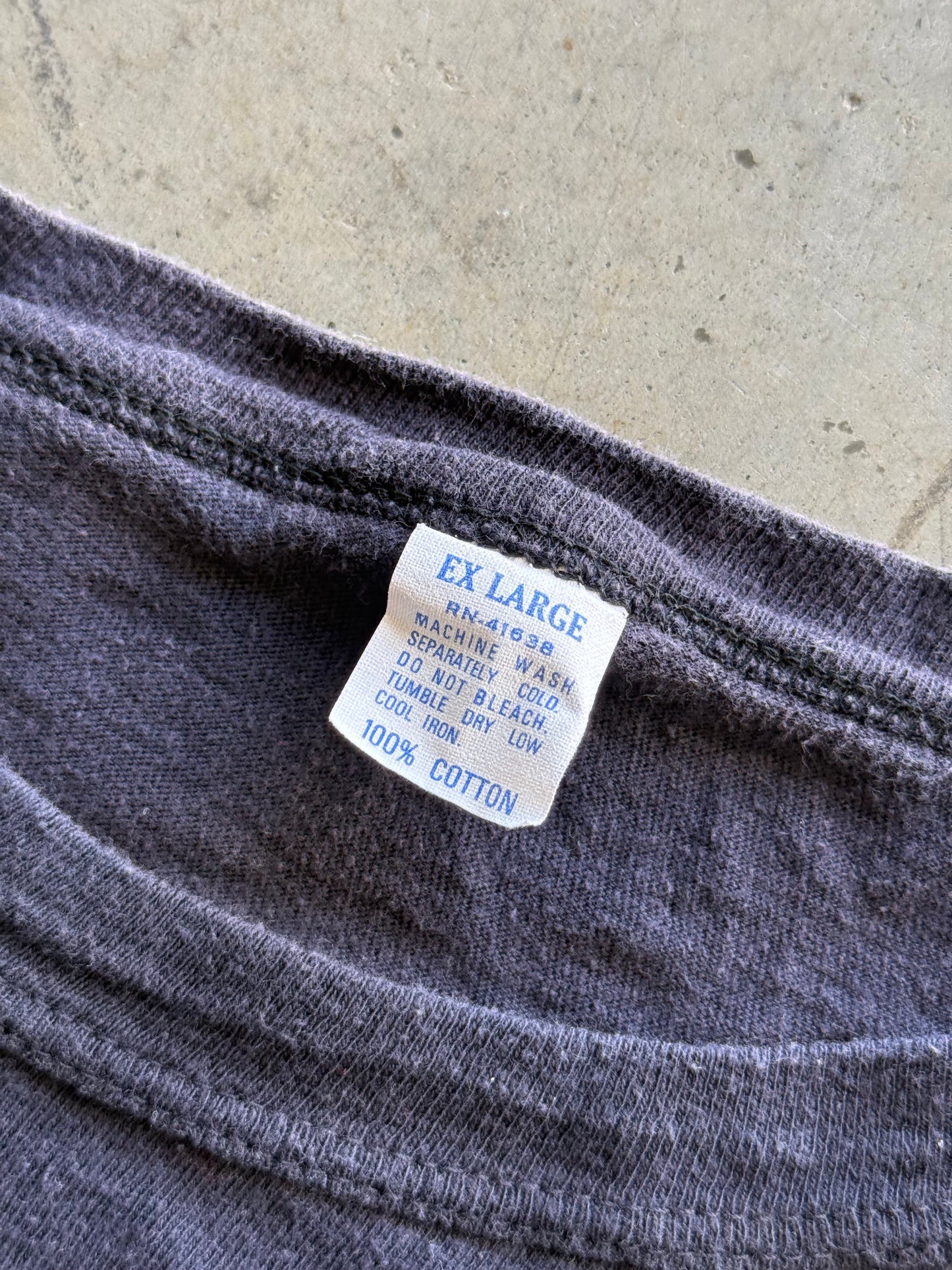 Vintage 1980s ABCDEFUCK Faded Black Tee ( Large )