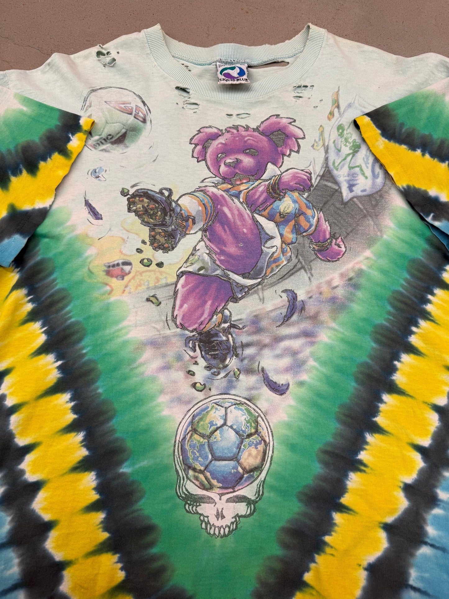 Vintage 1997 Grateful Dead Dead Headers Soccer Tie Dye Tee