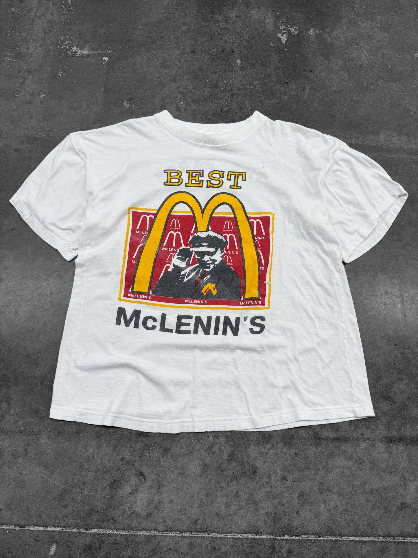 Vintage 1990s Best Mclenins Communist Party Is Over Tee ( Large )
